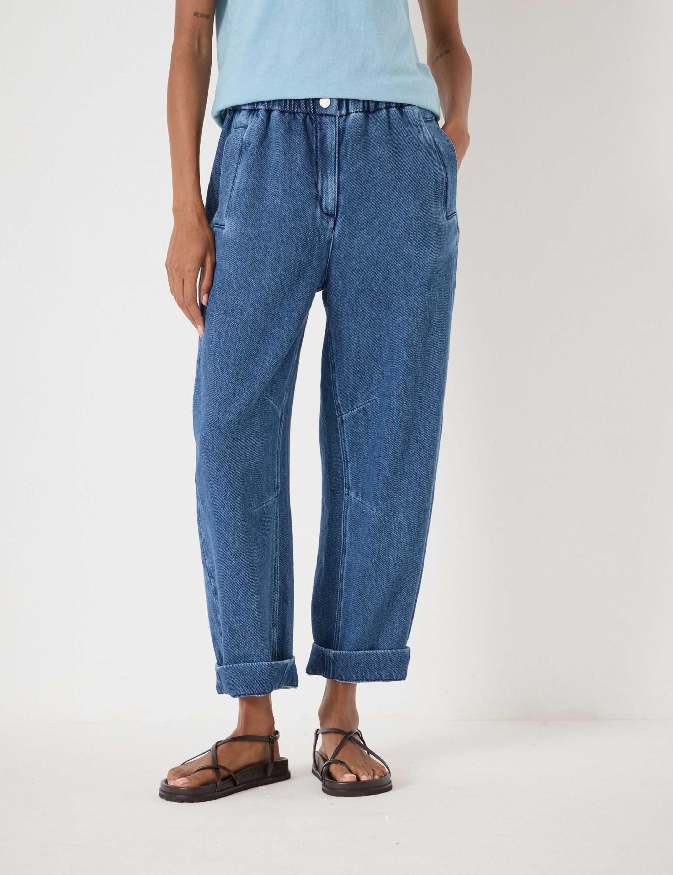 Supersoft Denim Barrel Turn Up Jeans 3 of 5