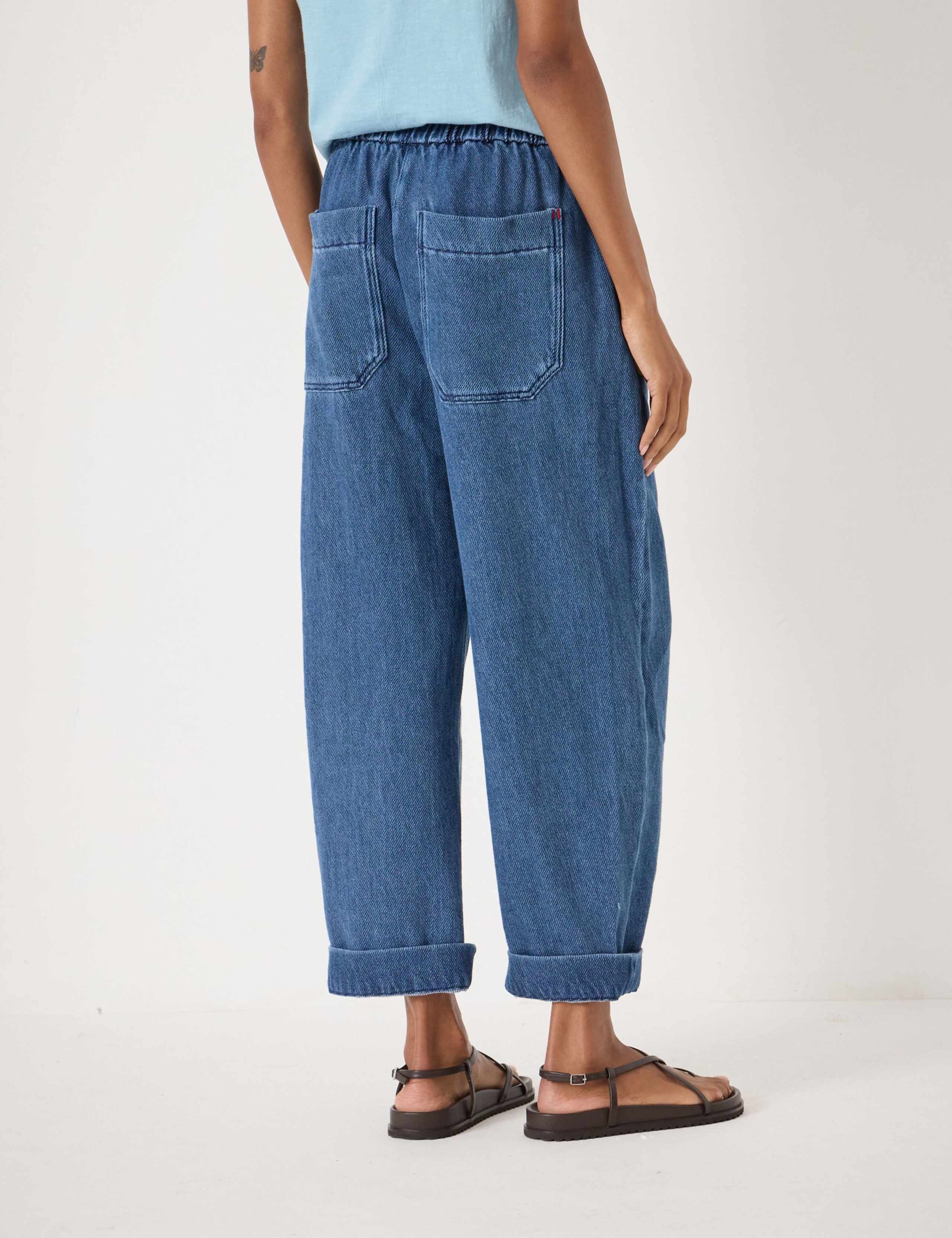 Supersoft Denim Barrel Turn Up Jeans 4 of 5