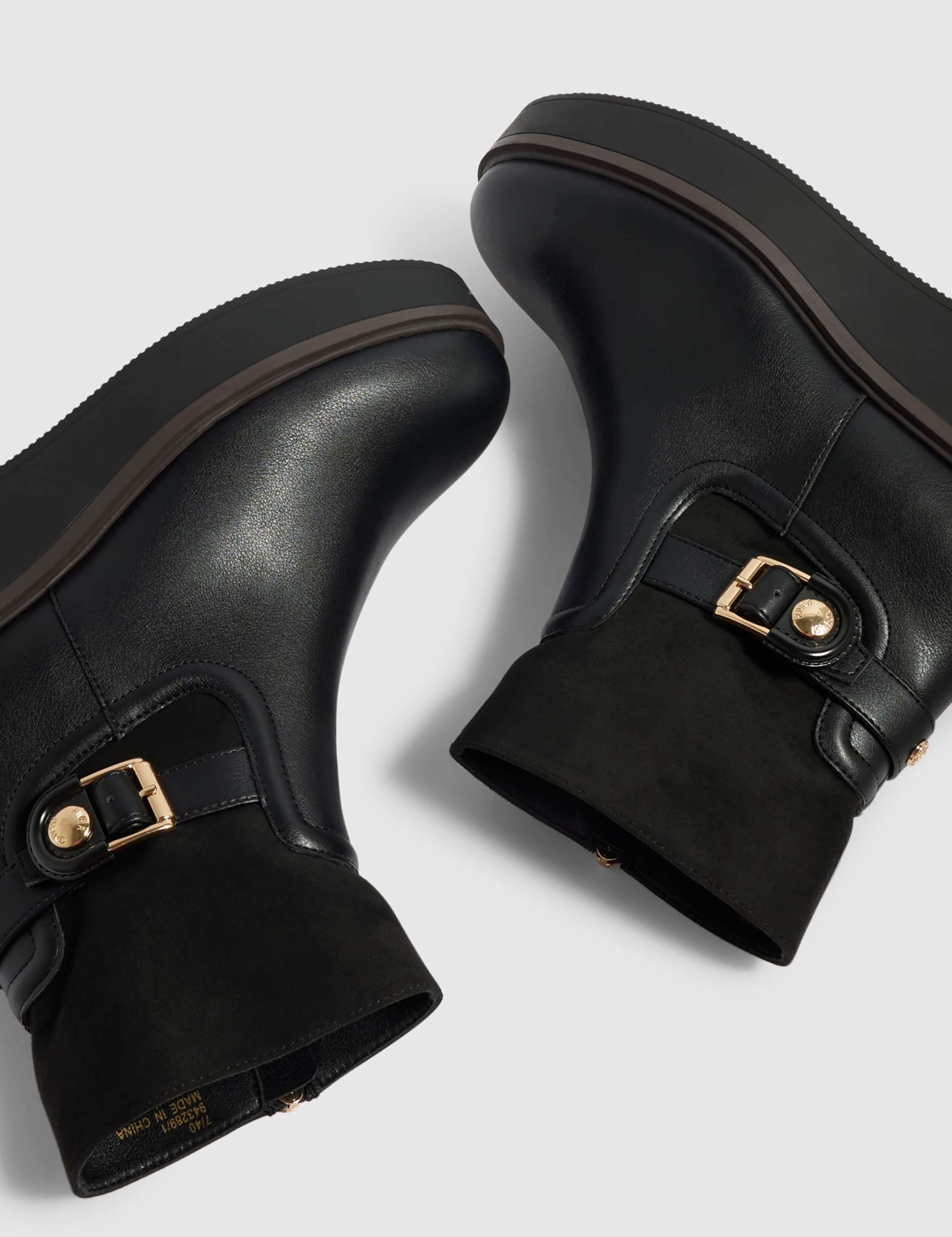 Buckle Wedge Ankle Boots 2 of 3