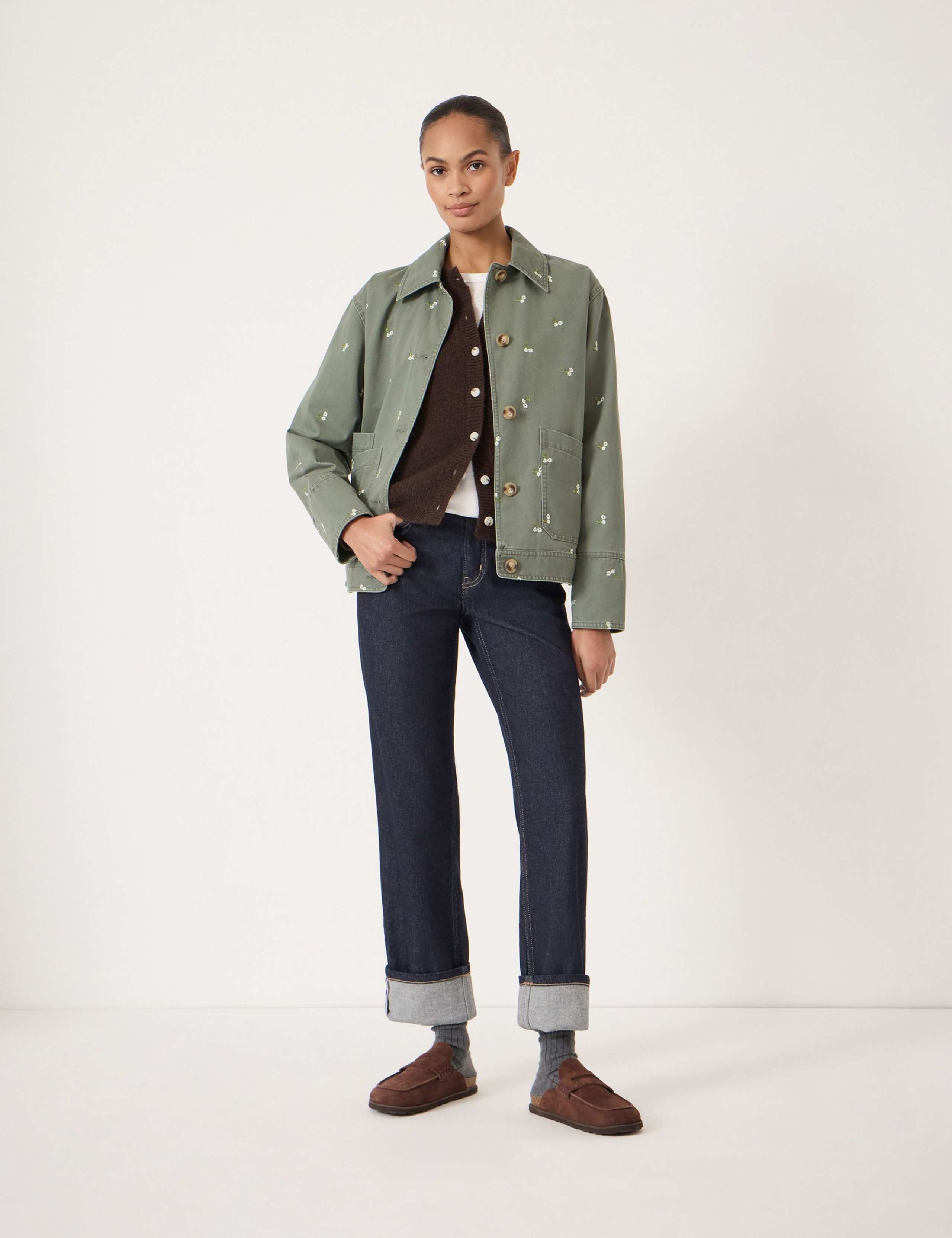 Pure Cotton Embroidered Utility Jacket 3 of 5
