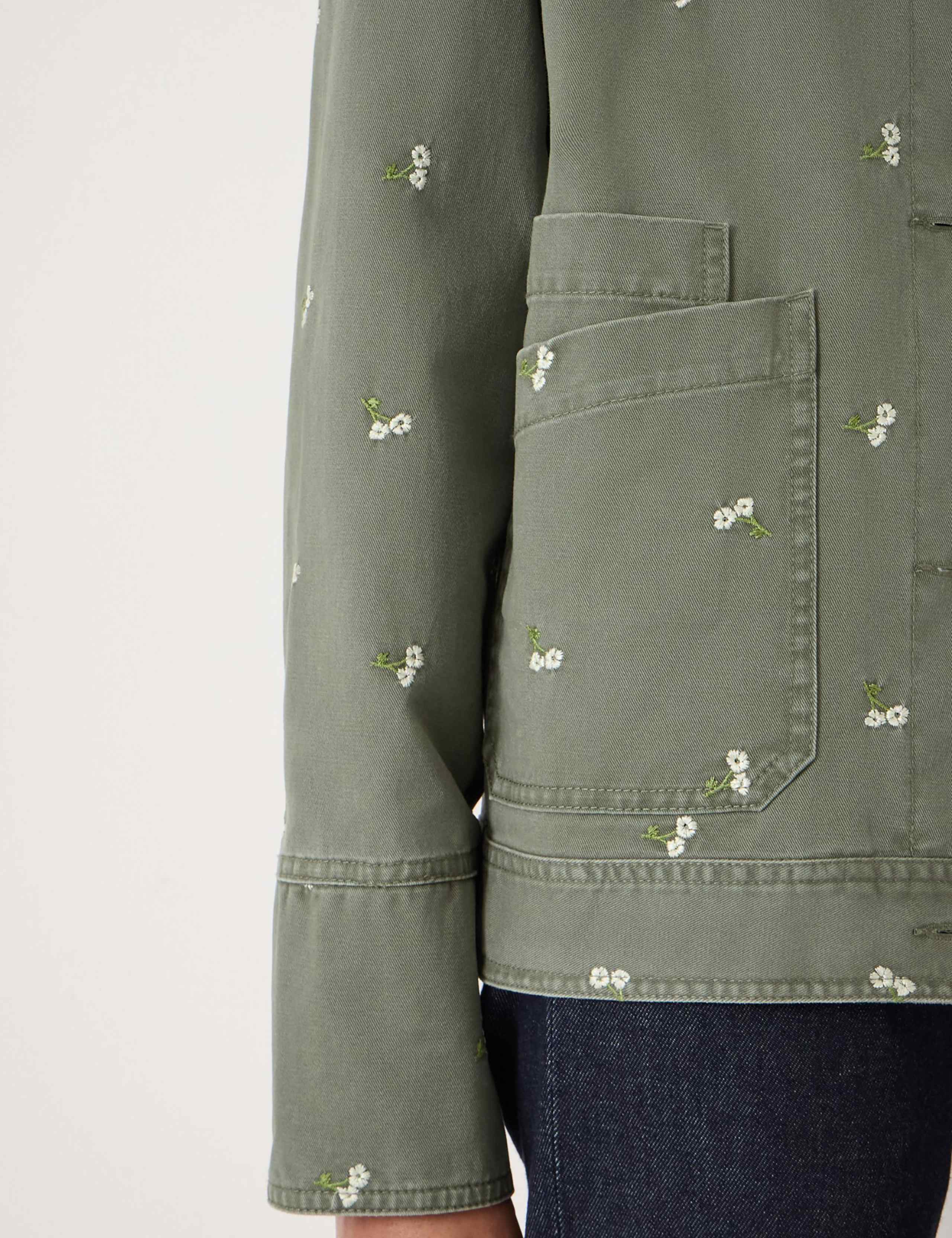 Pure Cotton Embroidered Utility Jacket 5 of 5