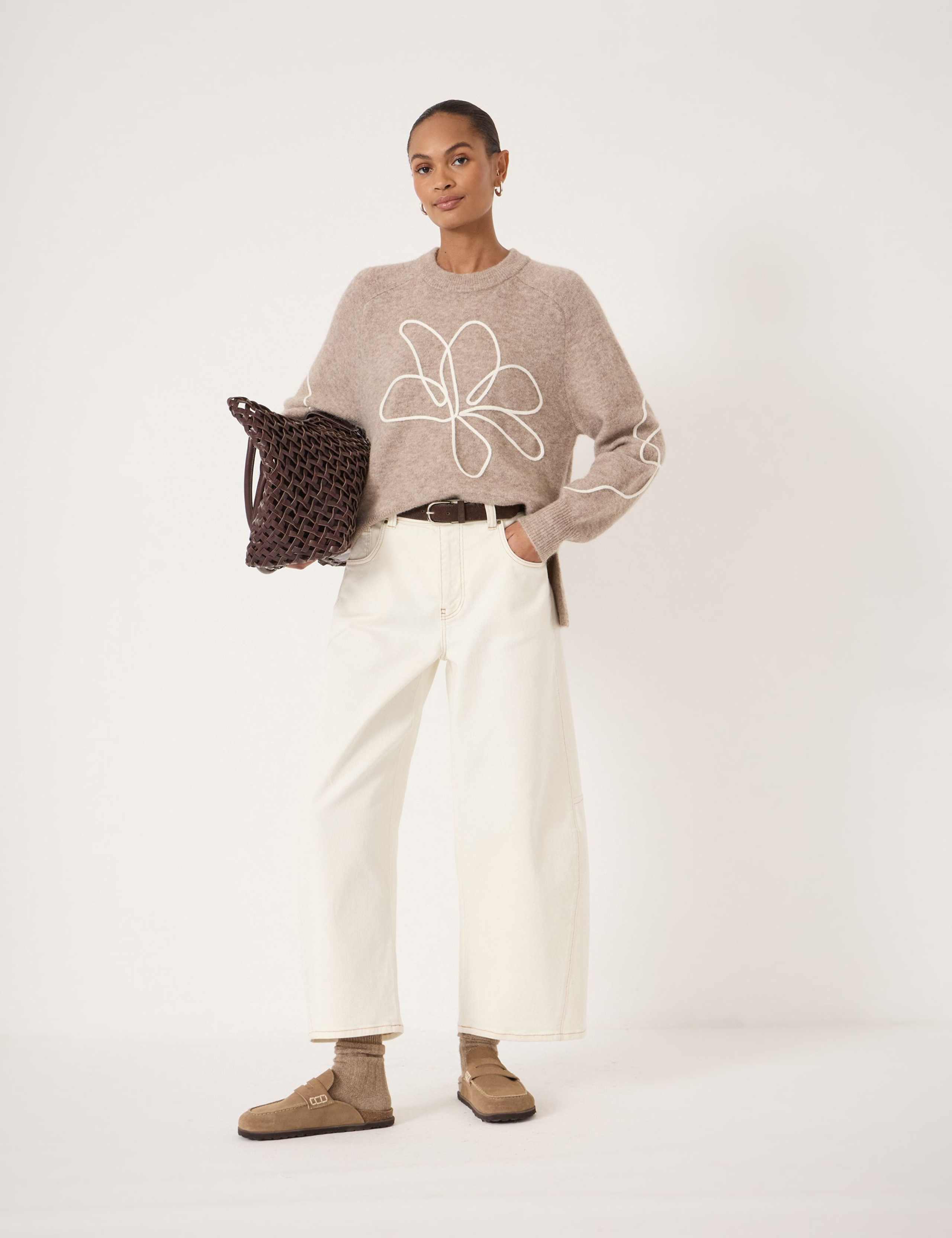 Alpaca Blend Flower Crew Neck Jumper 3 of 5