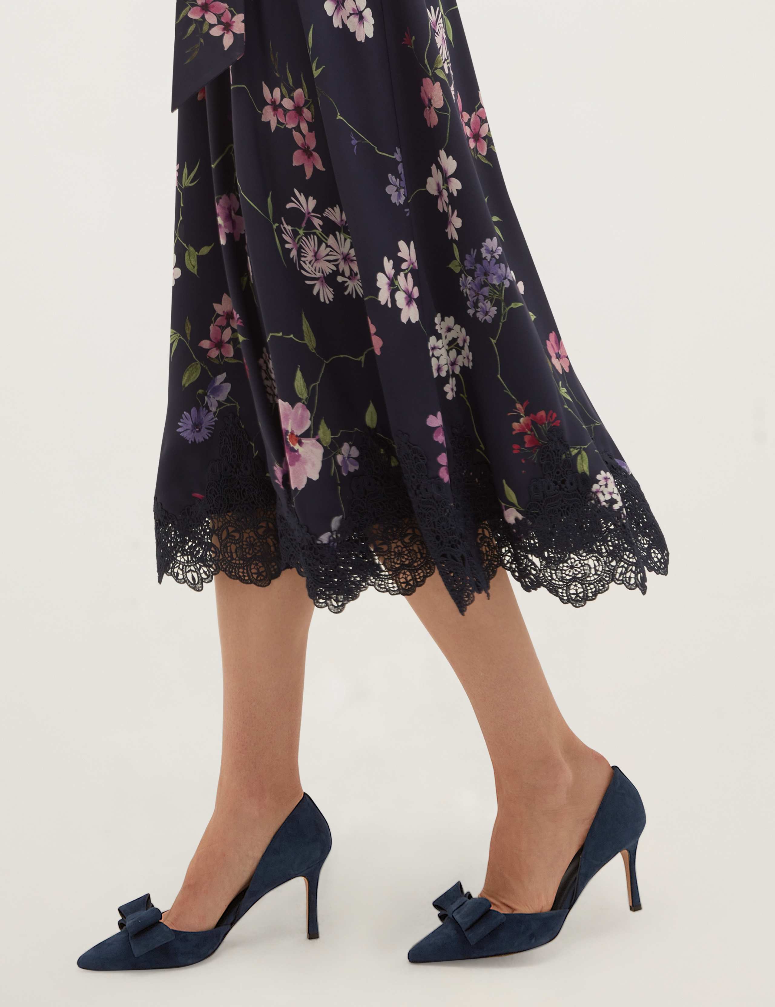 Floral Midi Waisted Dress 3 of 6