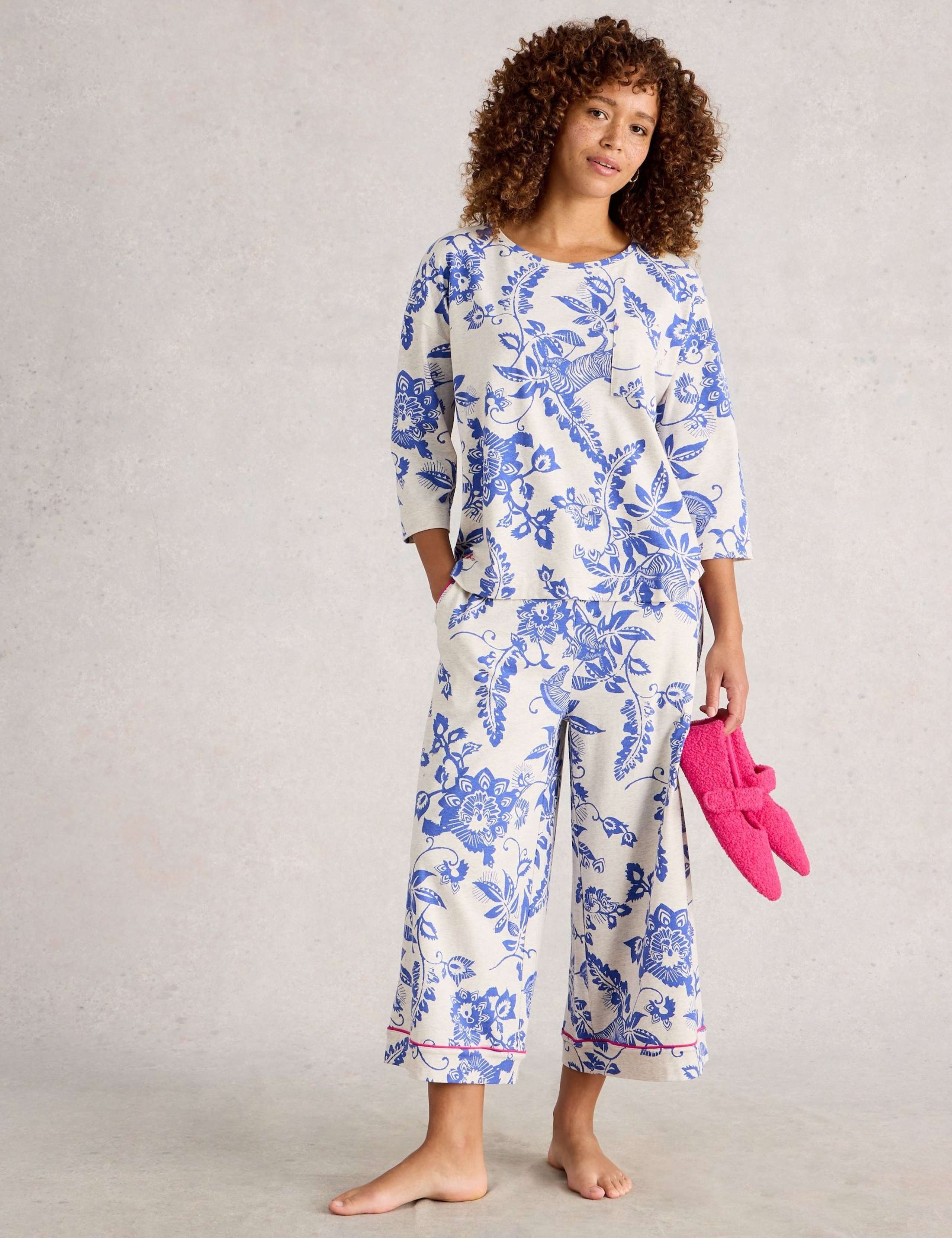 Cotton Modal Floral Pyjama Top 1 of 6