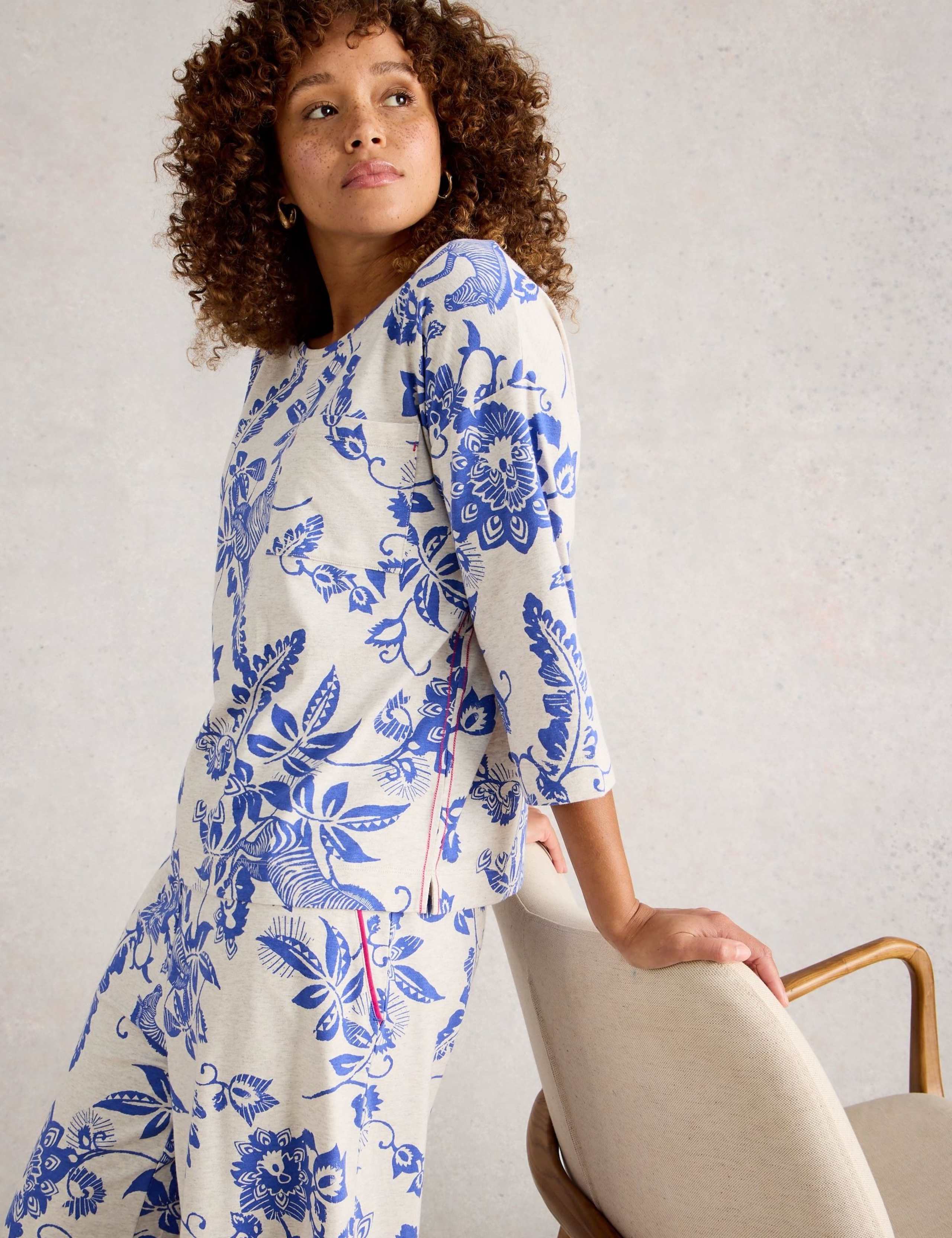 Cotton Modal Floral Pyjama Top 2 of 6