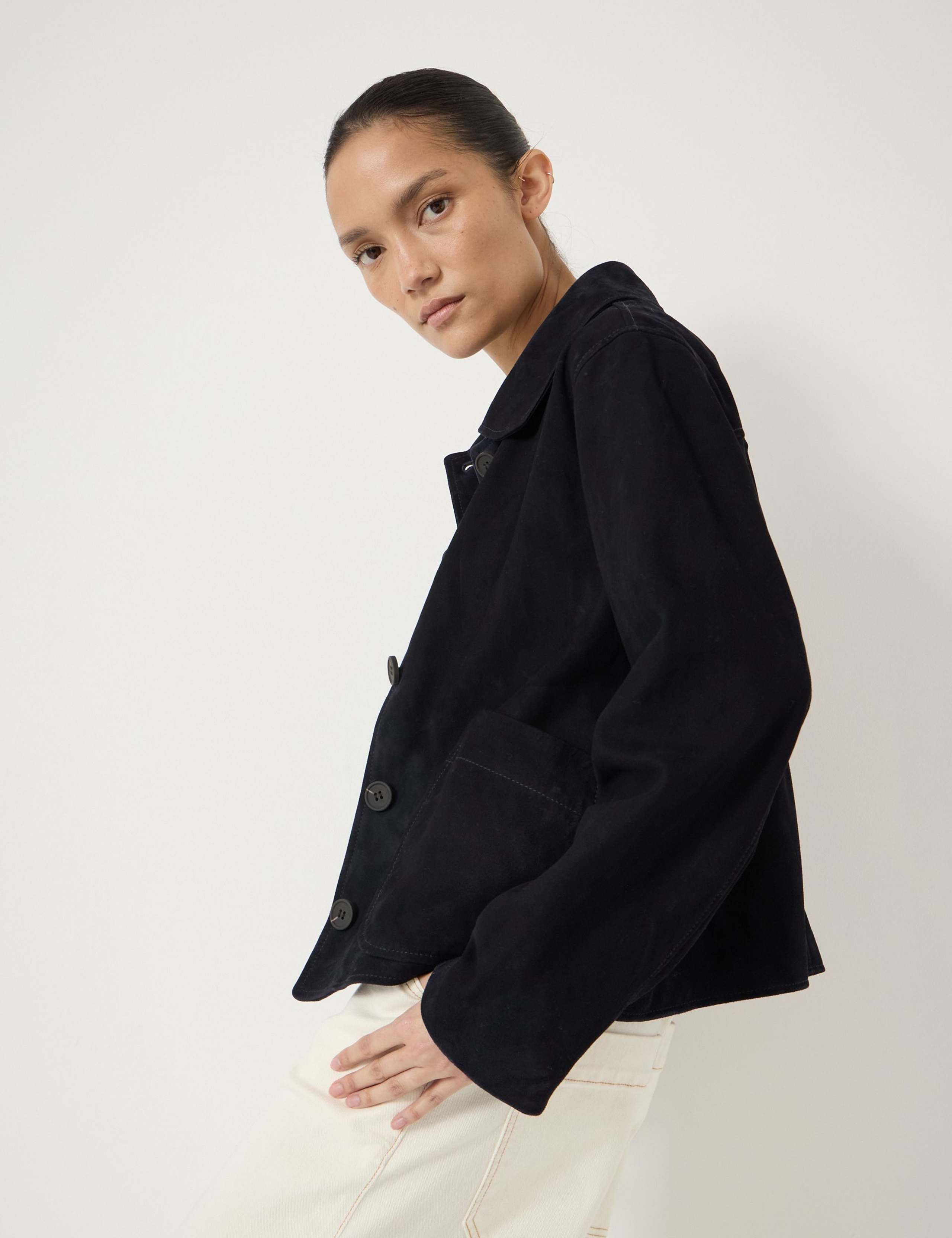 Suede Collared Jacket 5 of 6