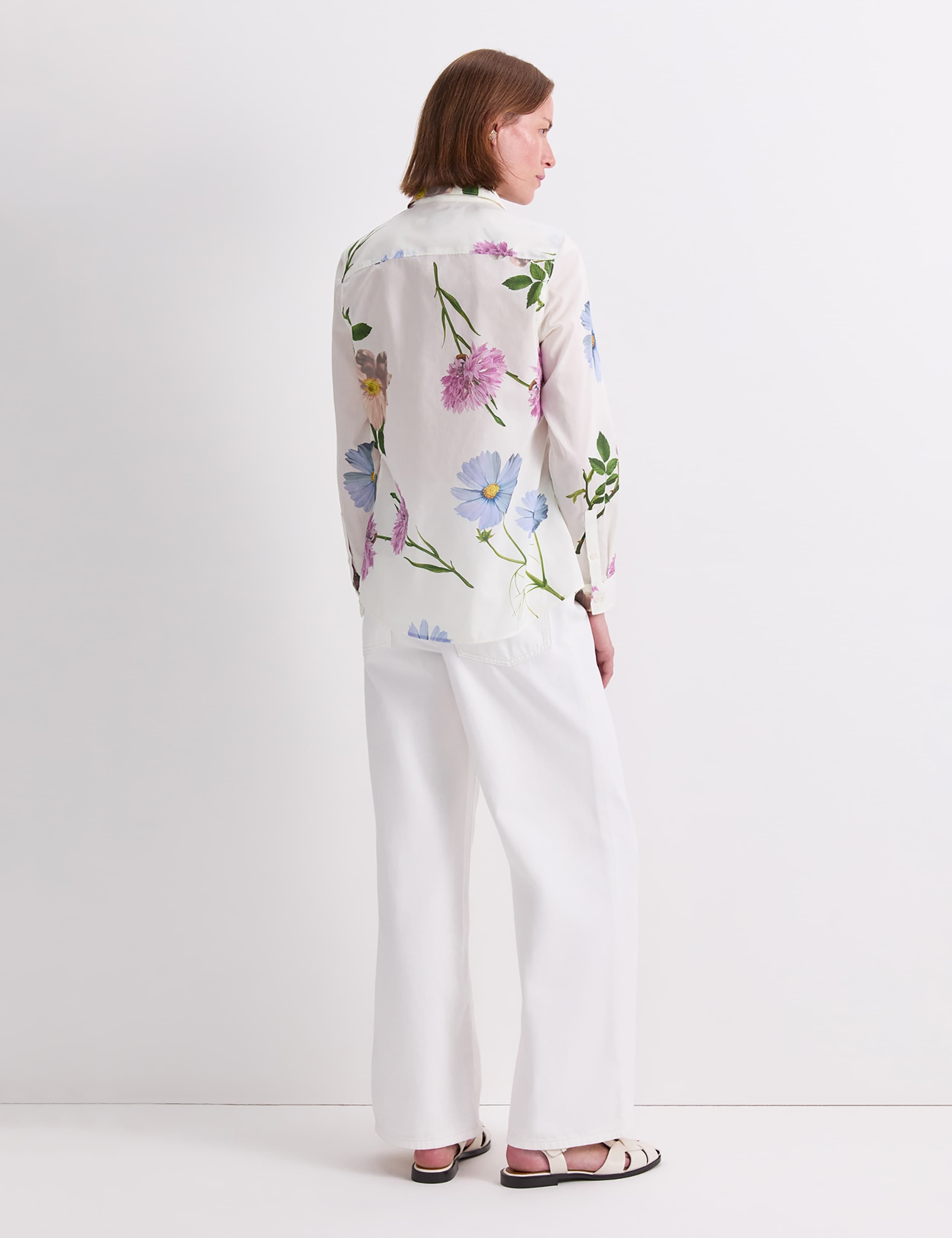 Pure Cotton Floral Collared Shirt 5 of 6