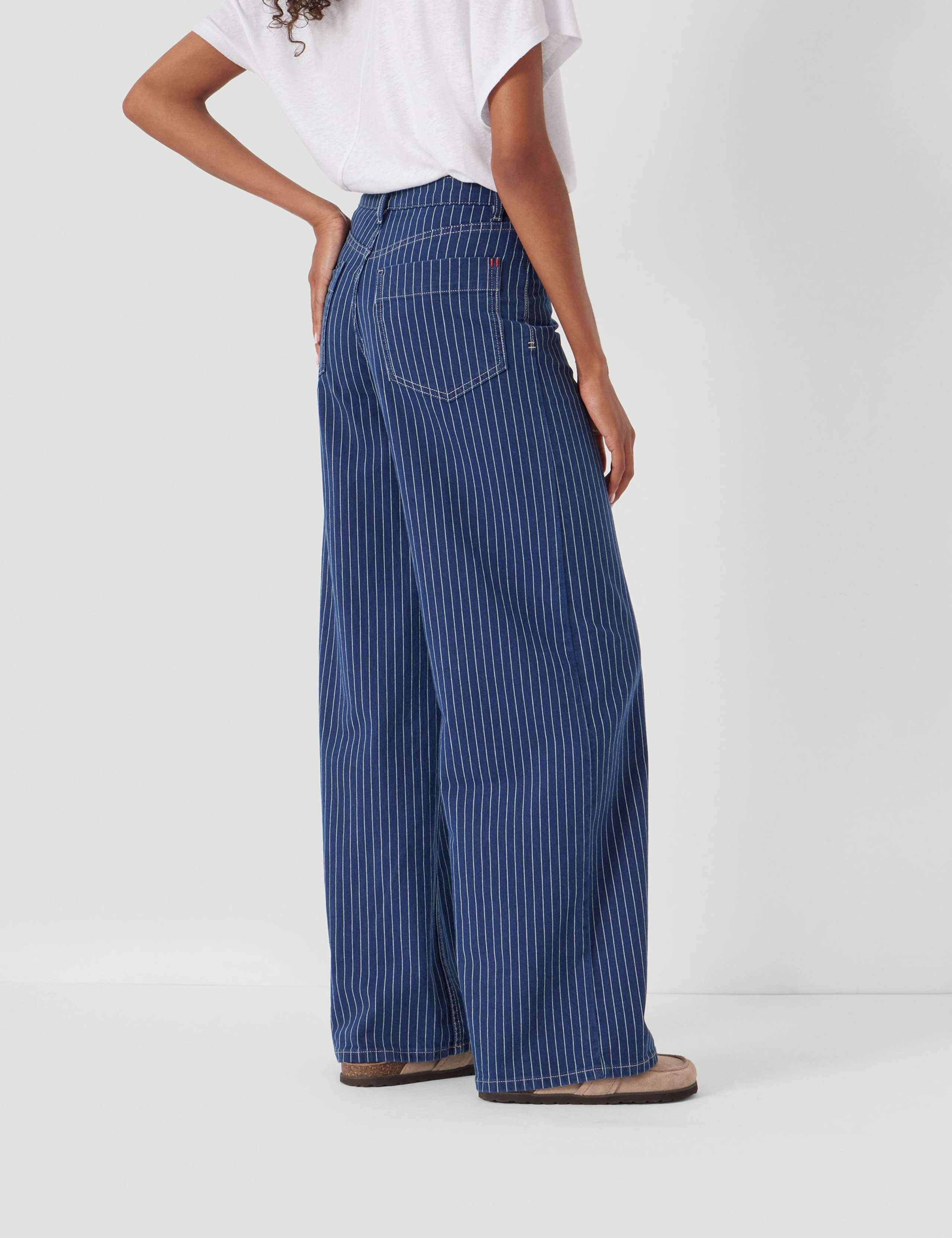 Striped Mid Rise Wide Leg Jeans 5 of 6