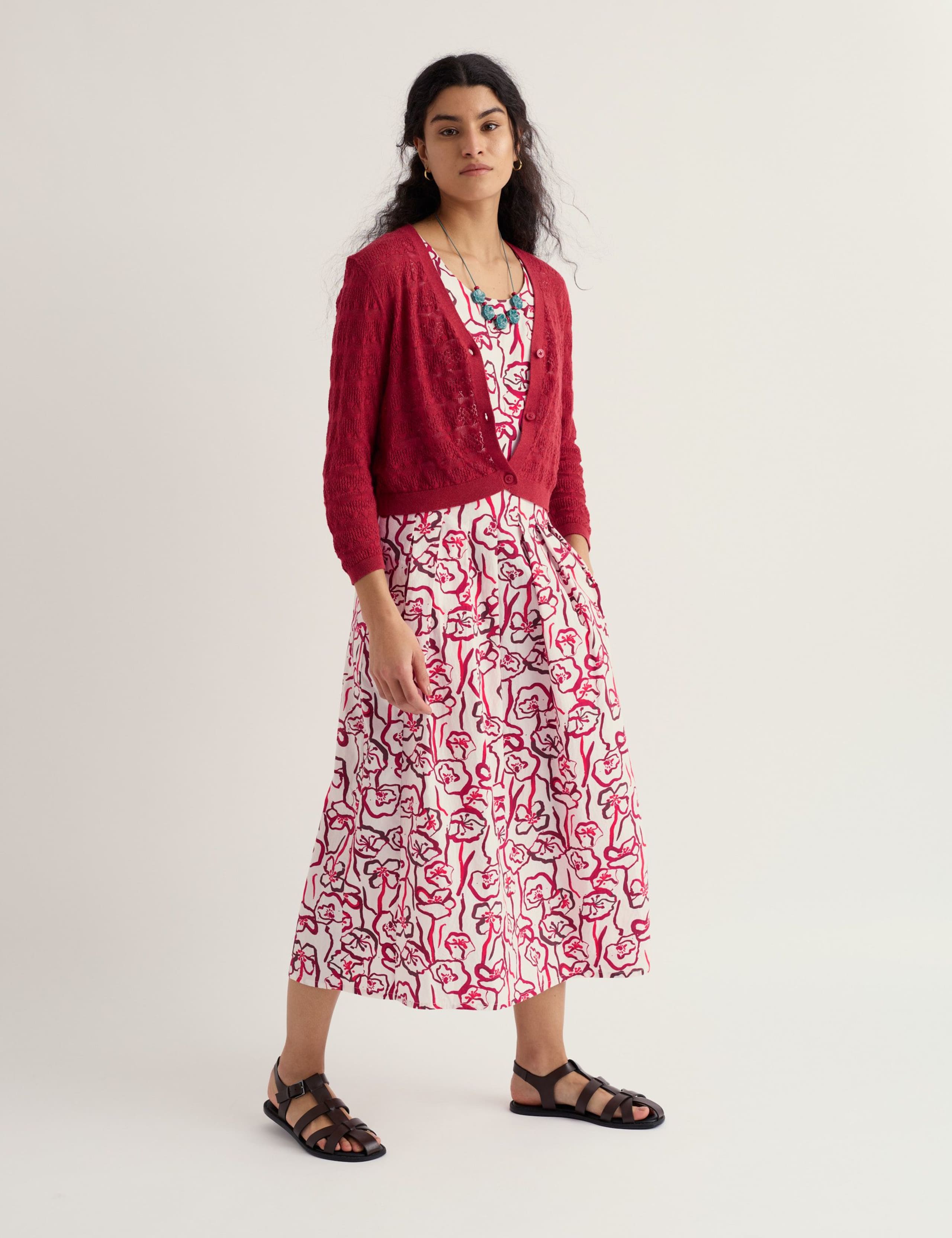 Pure Cotton Pointelle Cardigan 3 of 5