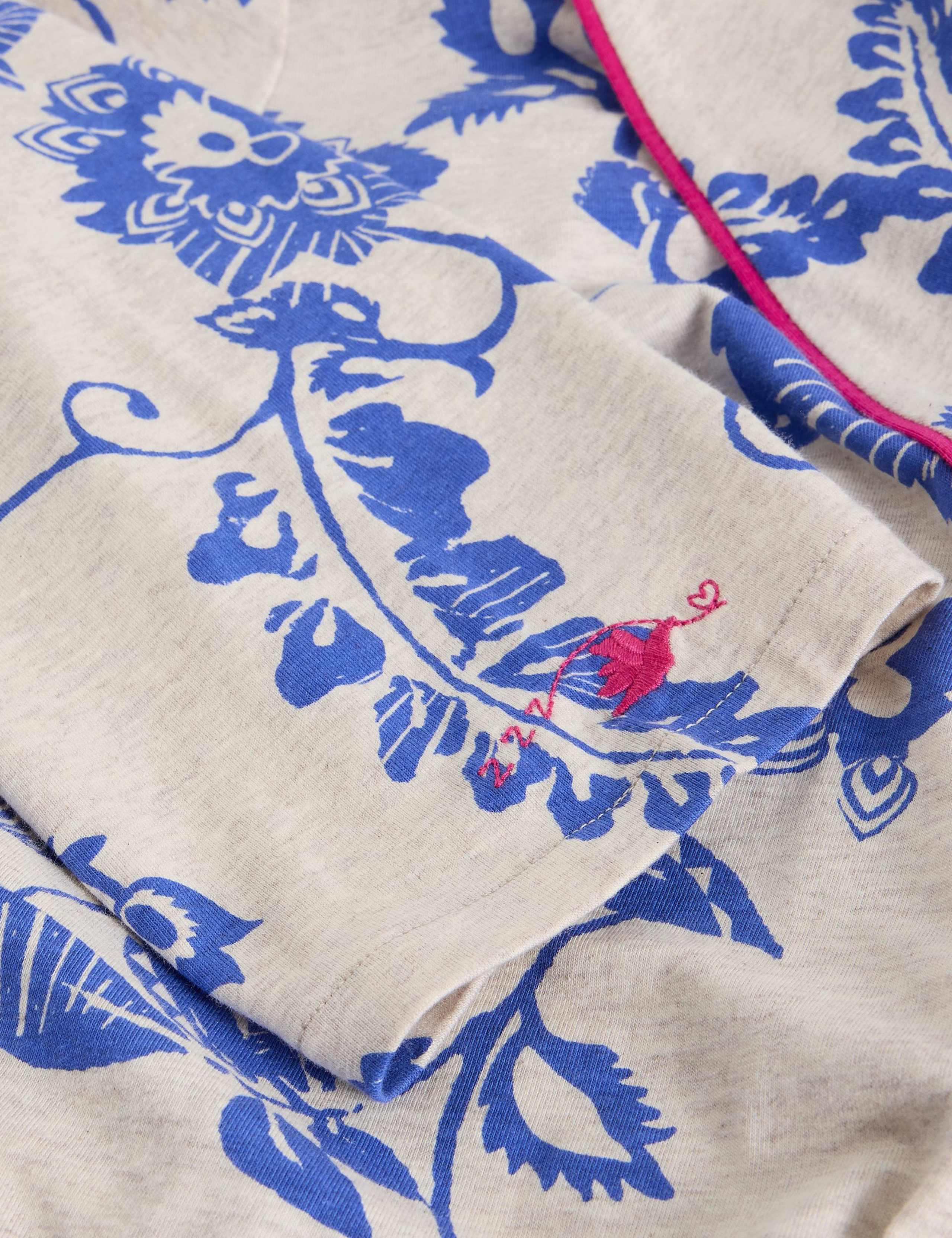 Cotton Rich Jersey Floral Dressing Gown 6 of 7