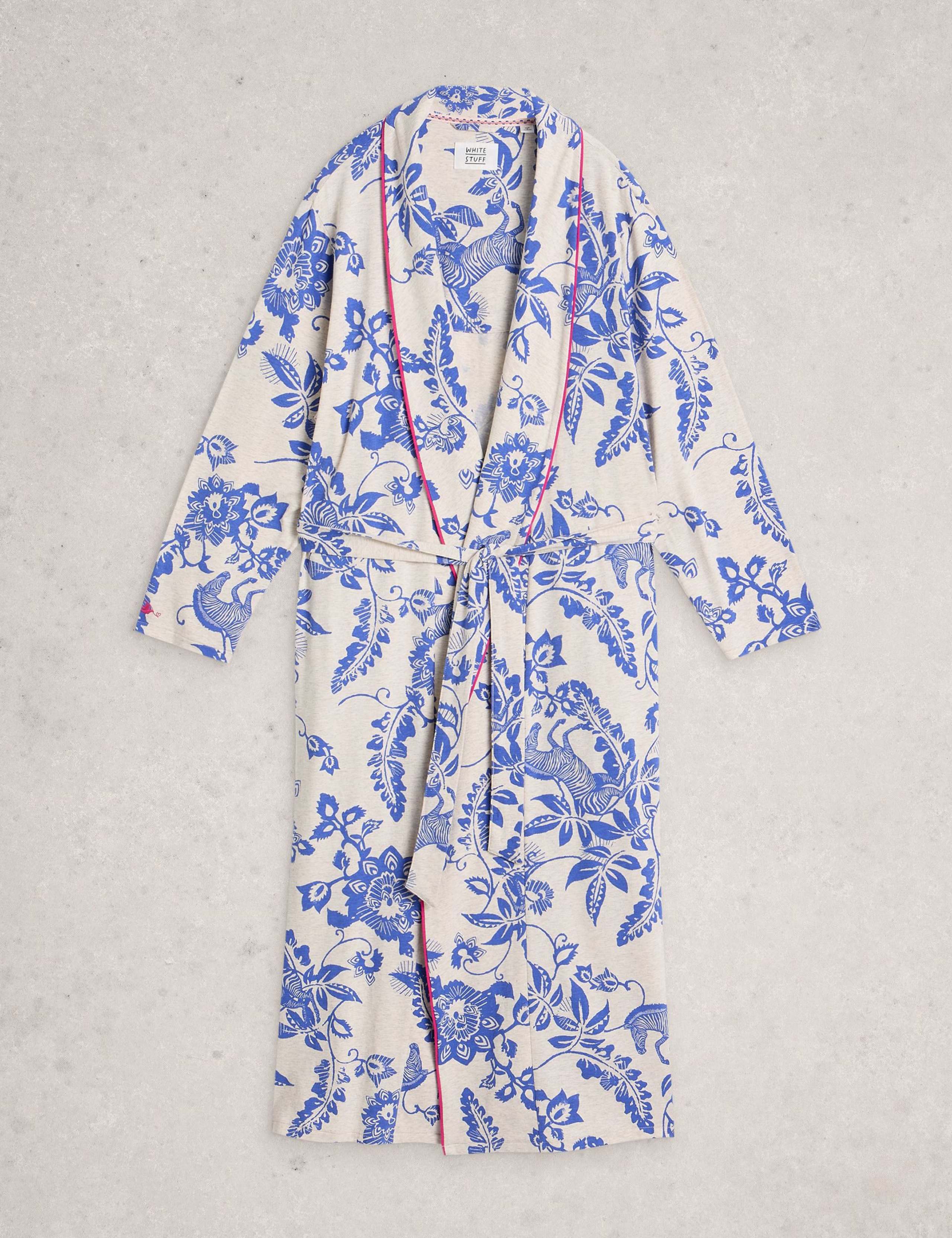 Cotton Rich Jersey Floral Dressing Gown 2 of 7