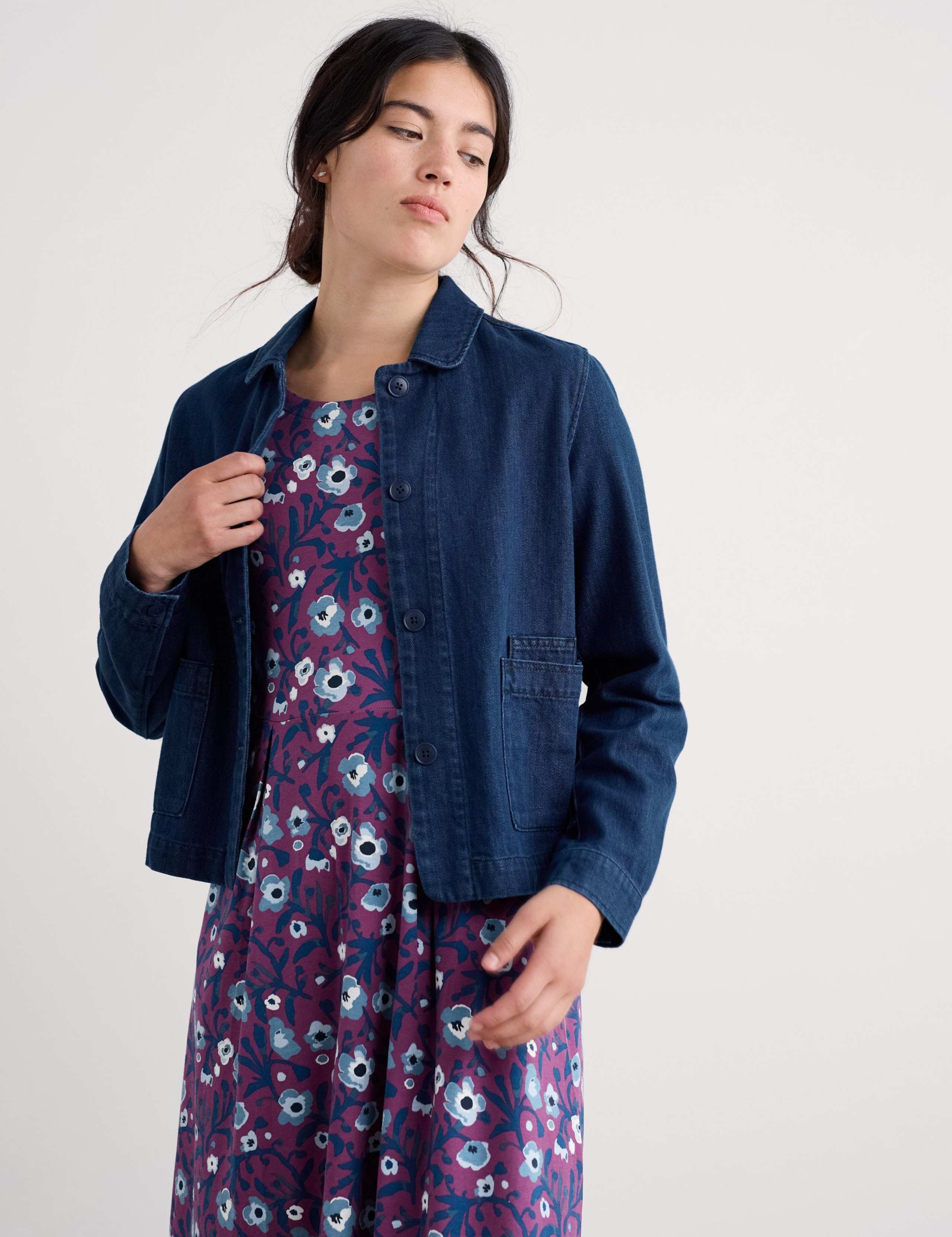 Pure Cotton Collared Utility Jacket 3 of 5