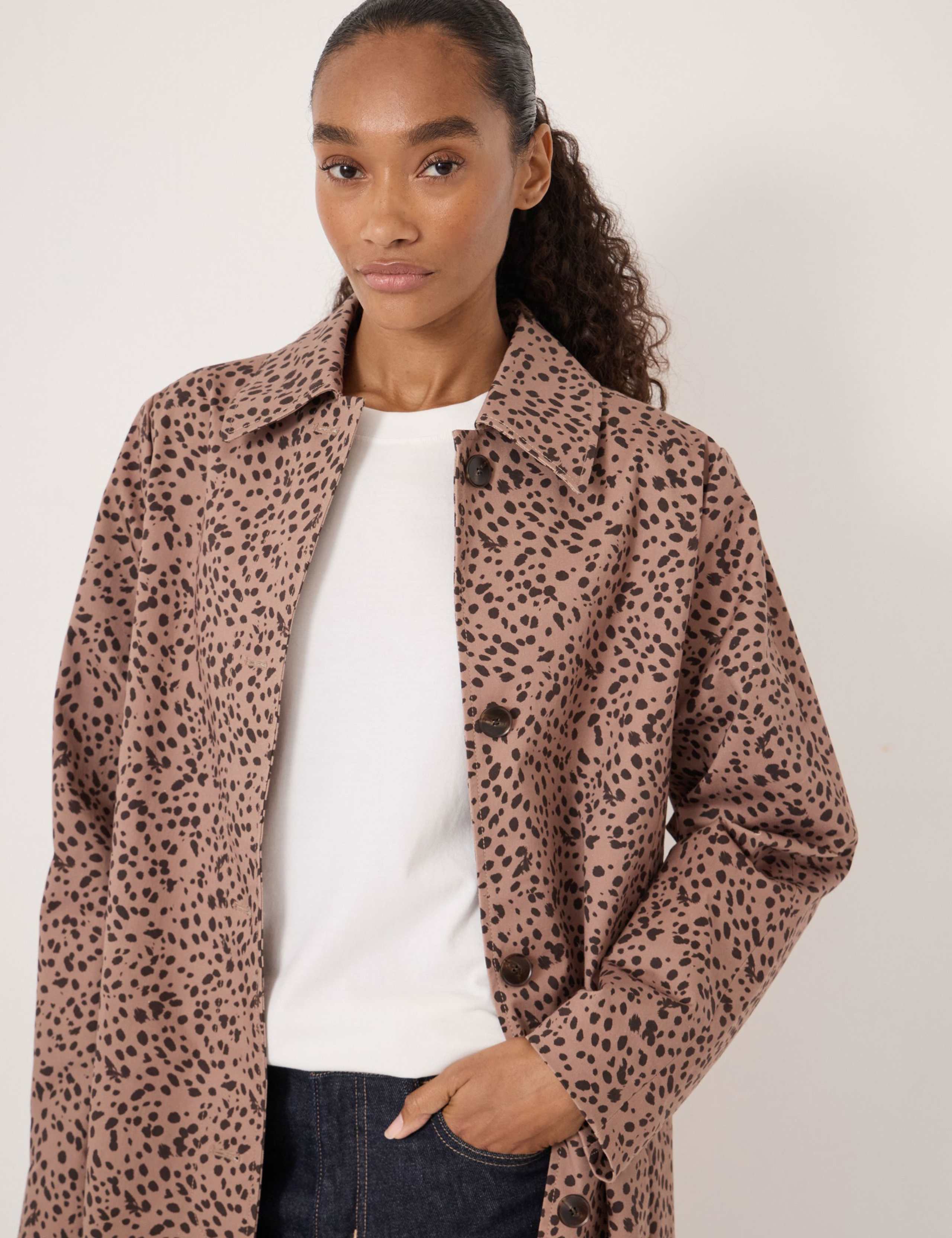 Cotton Rich Animal Print Car Coat 3 of 6