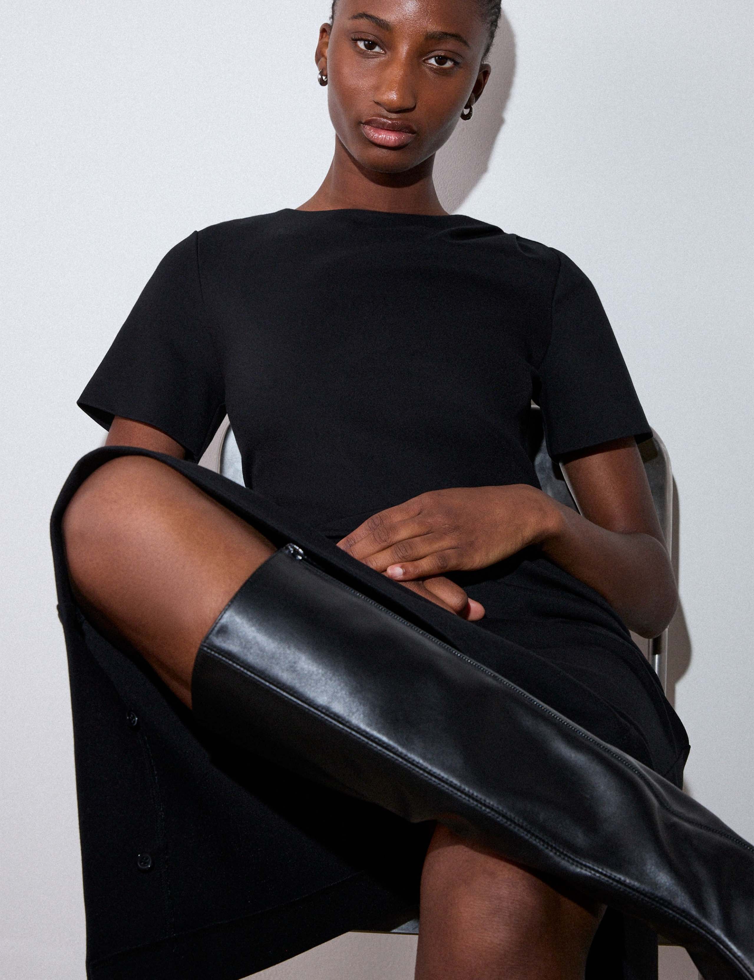 Detachable Lace Trim Midi T-Shirt Dress 4 of 6