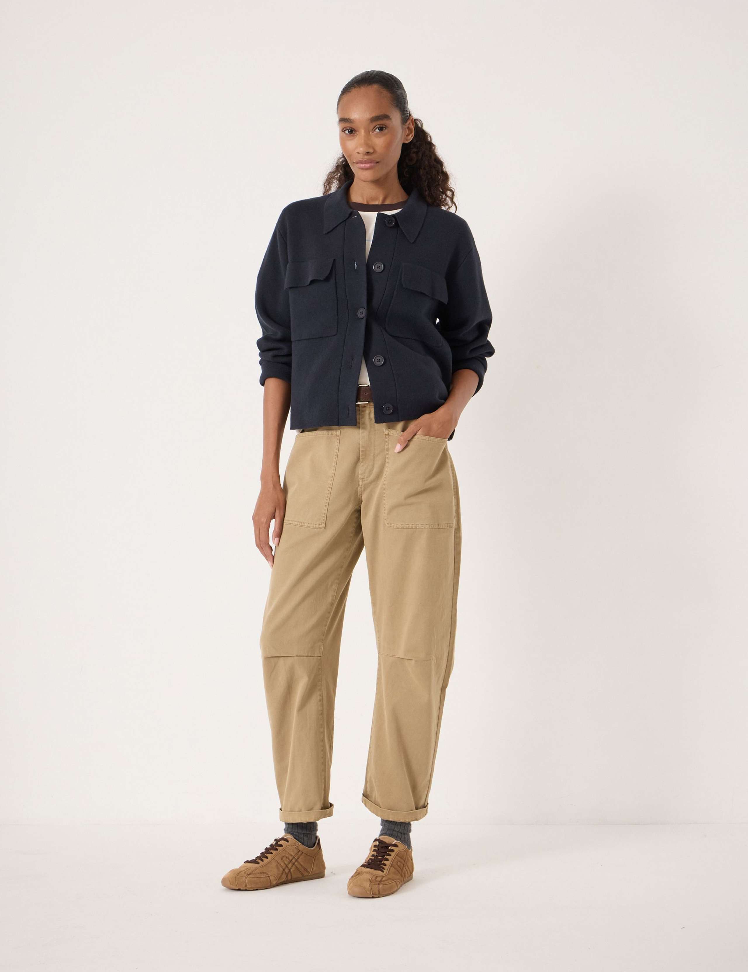 Cotton Rich Shacket with Wool 3 of 5