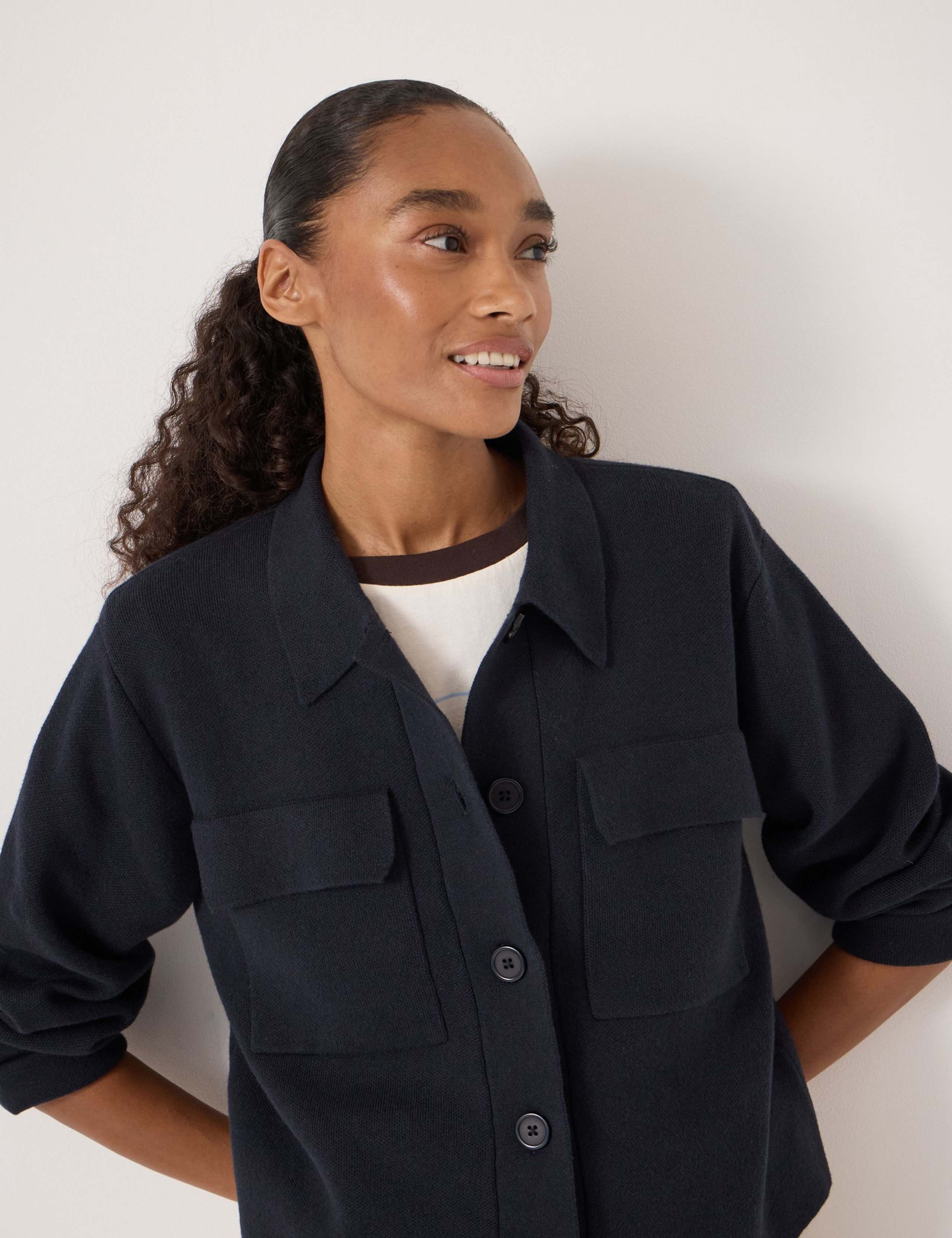 Cotton Rich Shacket with Wool 5 of 5