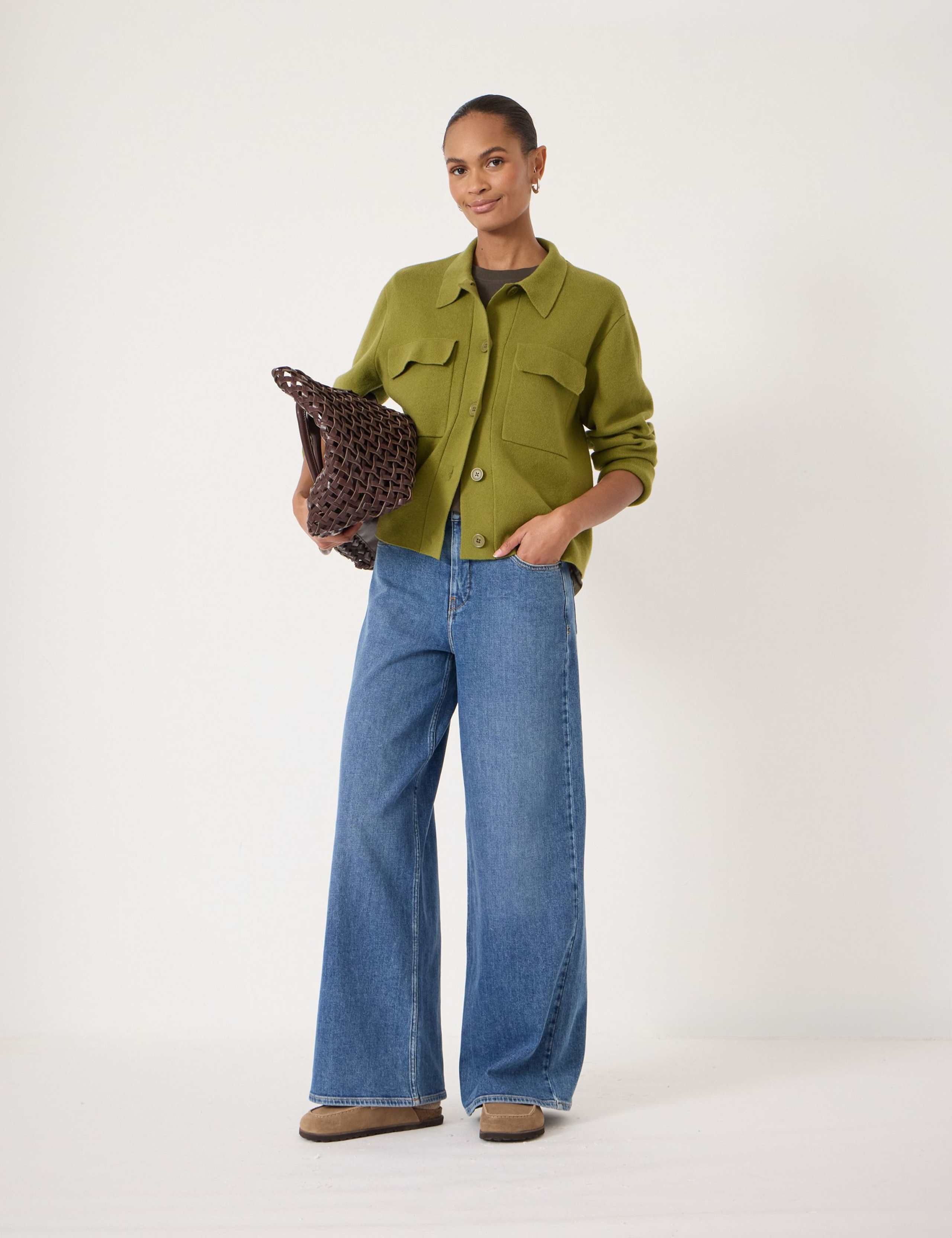 Cotton Rich Shacket with Wool 3 of 5