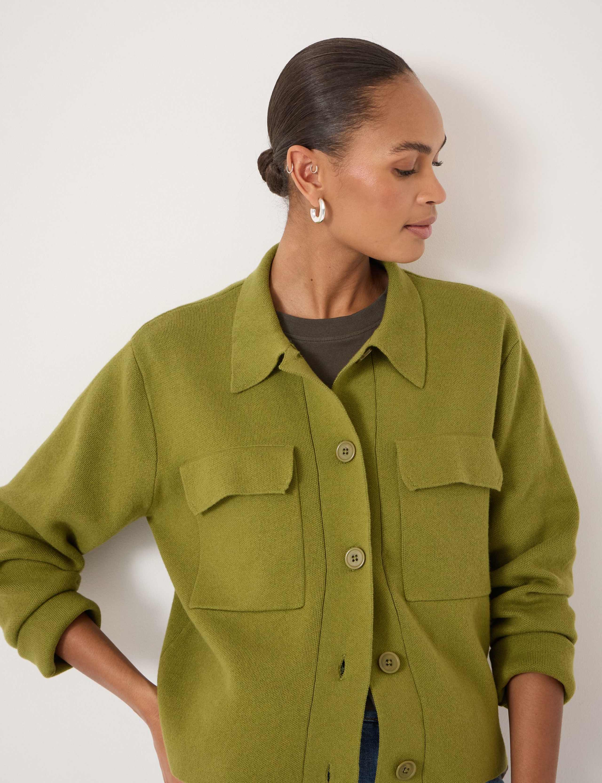 Cotton Rich Shacket with Wool 5 of 5