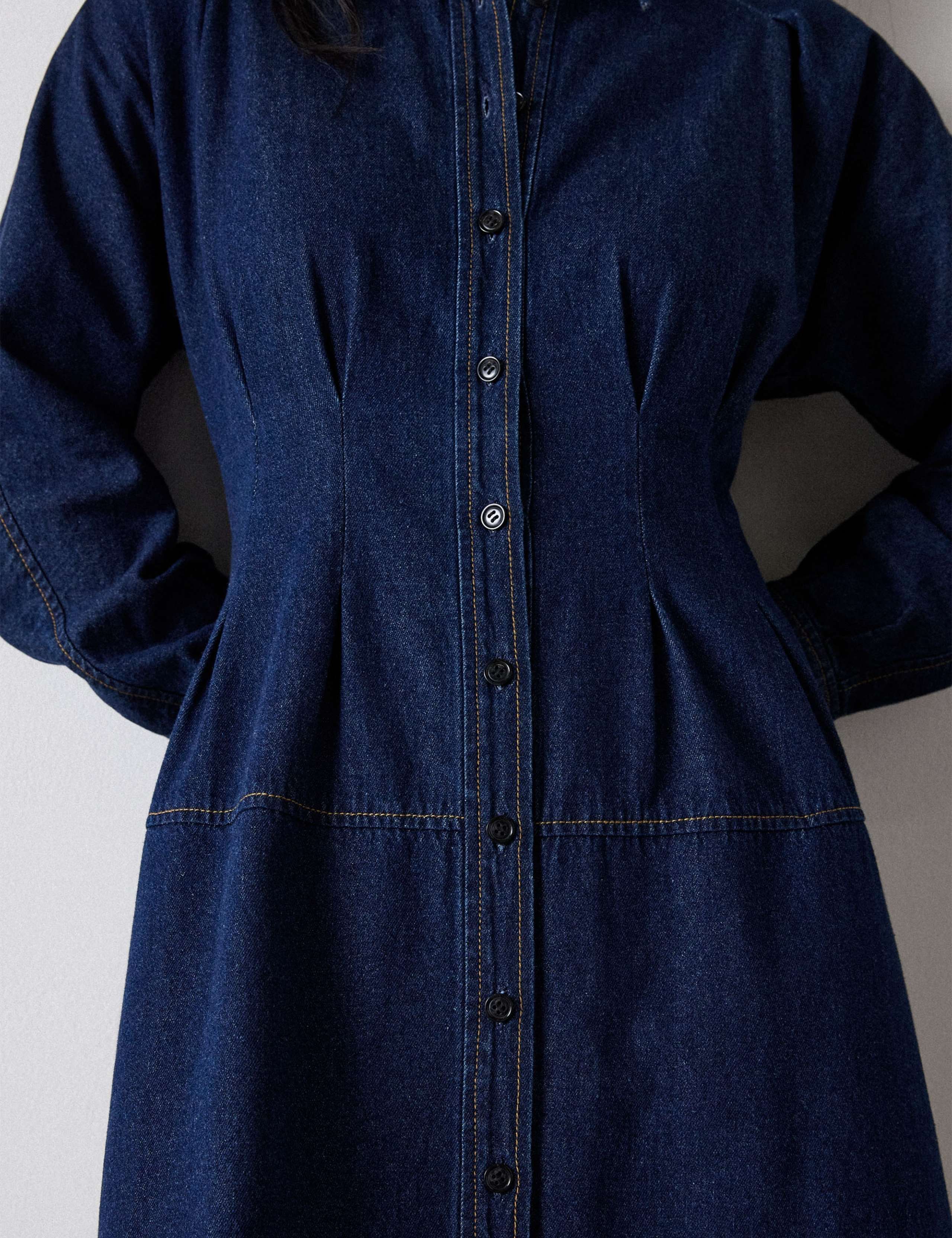 Denim Midi Shirt Dress 5 of 6