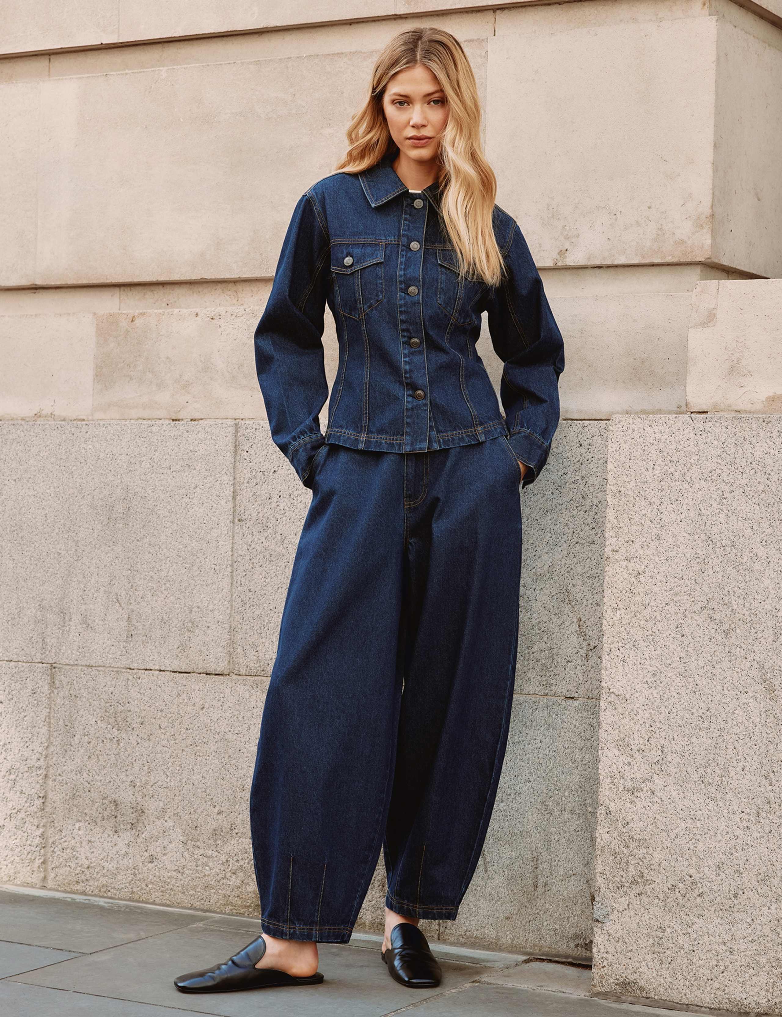 Denim Collared Jacket 3 of 5