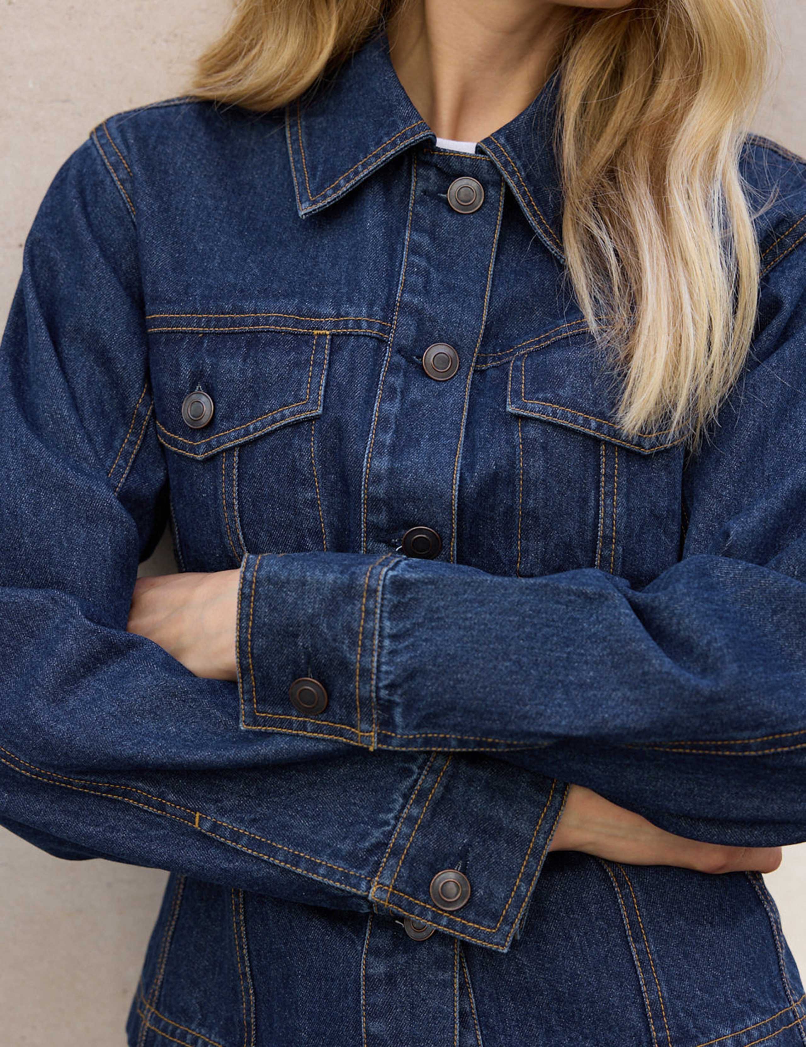 Denim Collared Jacket 4 of 5
