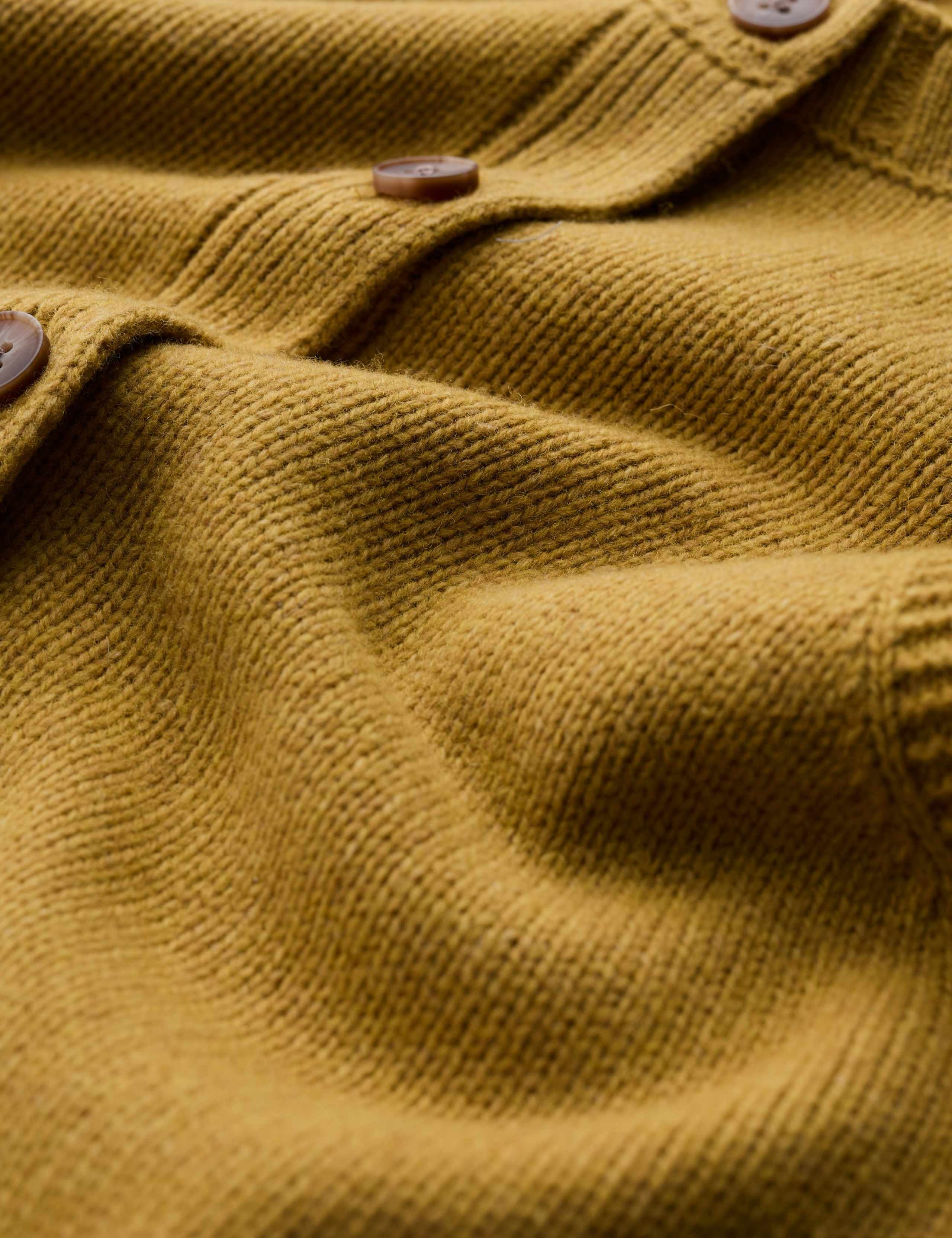 Merino Wool Rich Button Through Knitted Vest 4 of 5