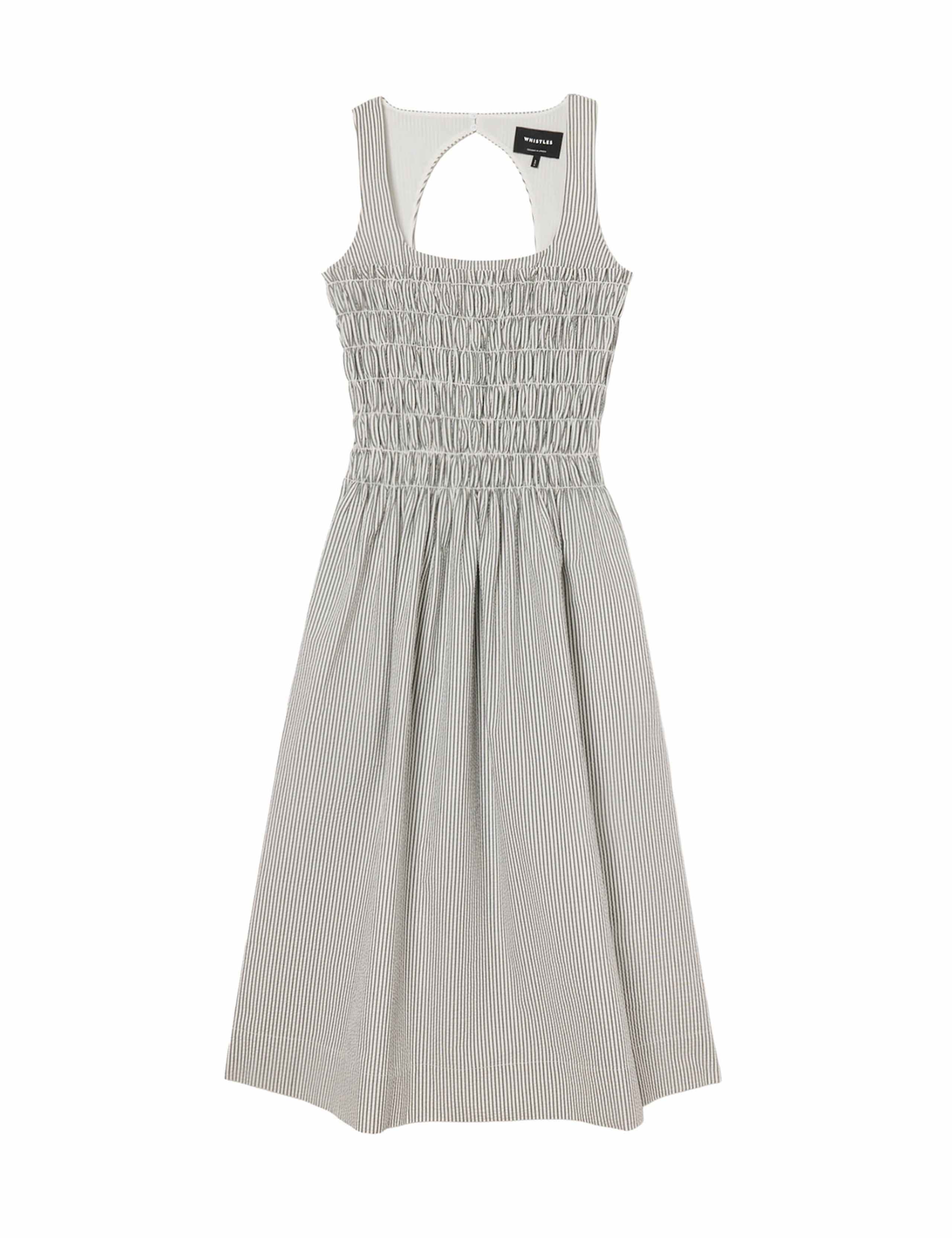 Seersucker Ruched Bodice Dress 2 of 6