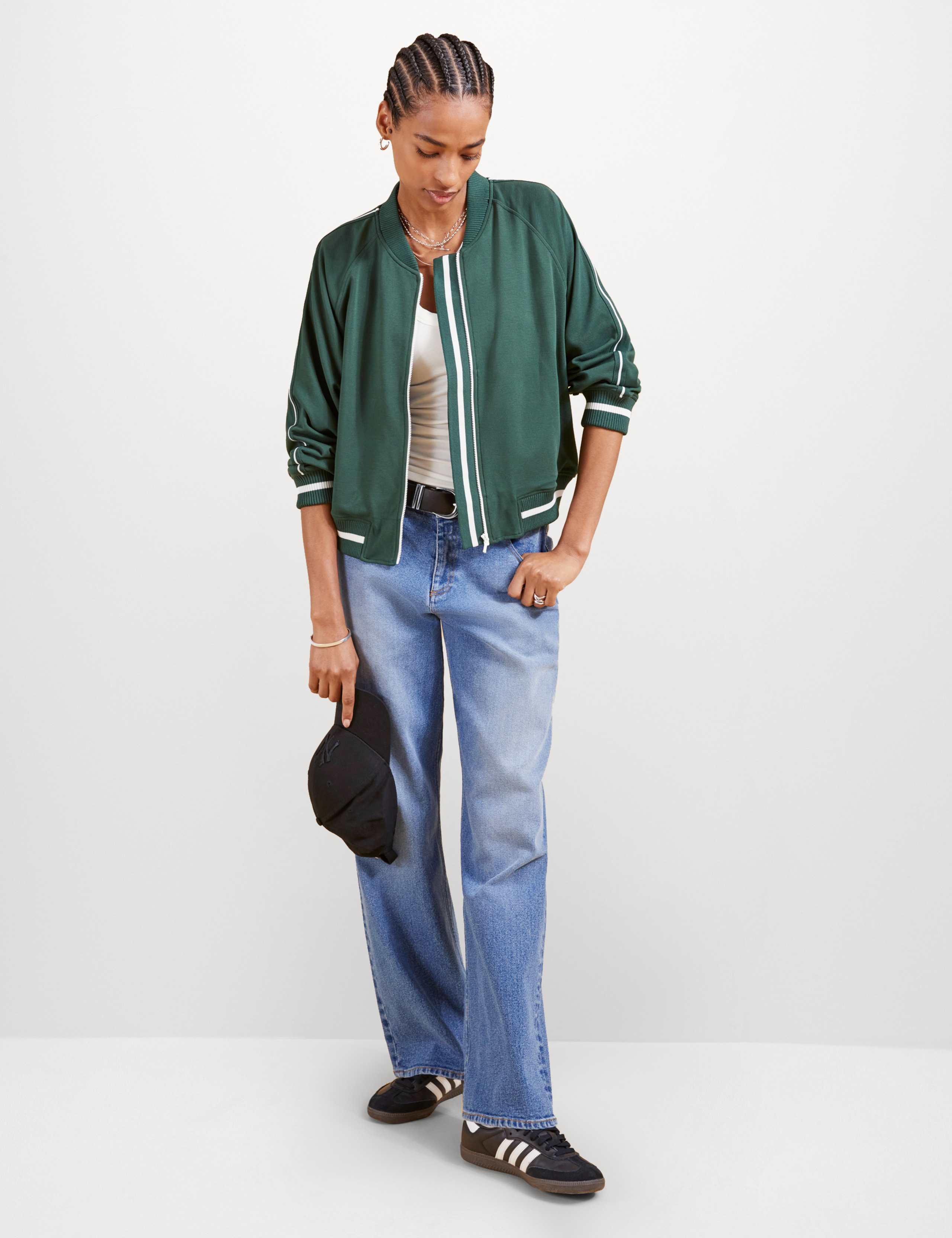 HOT Bomber Jacket Baukjen Denim Jacket Cropped Bomber