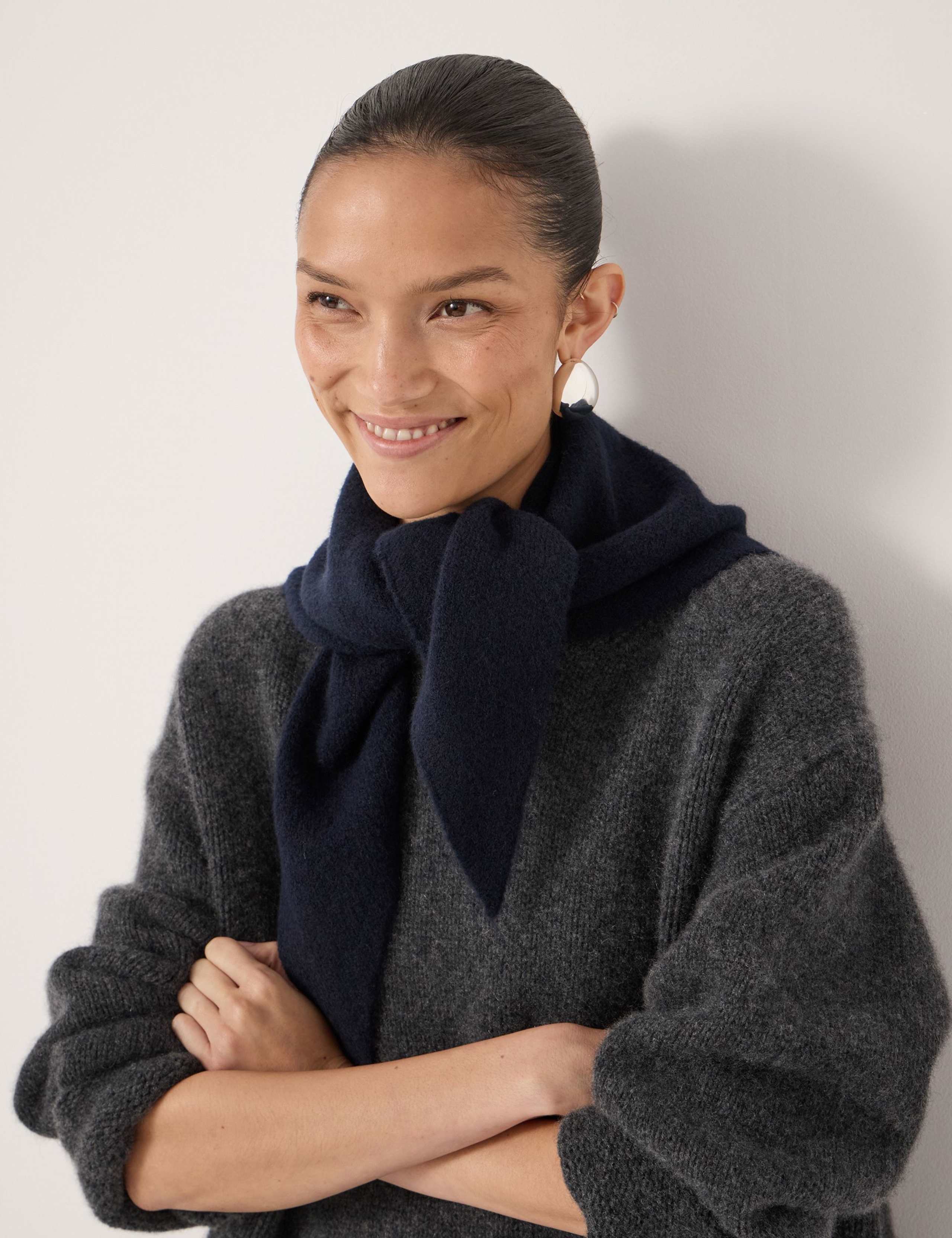 Wool Blend Textured Scarf 1 of 5