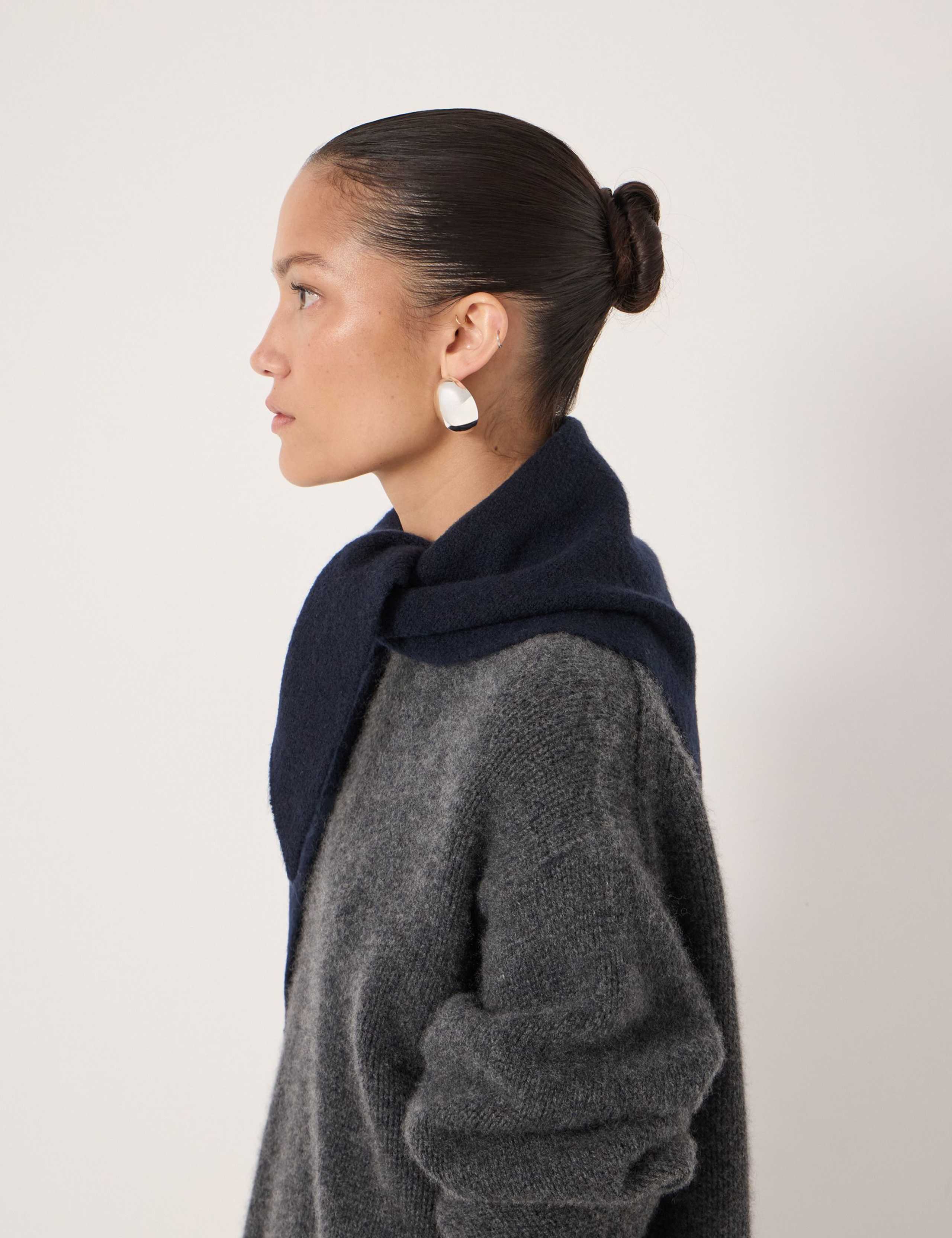 Wool Blend Textured Scarf 3 of 5