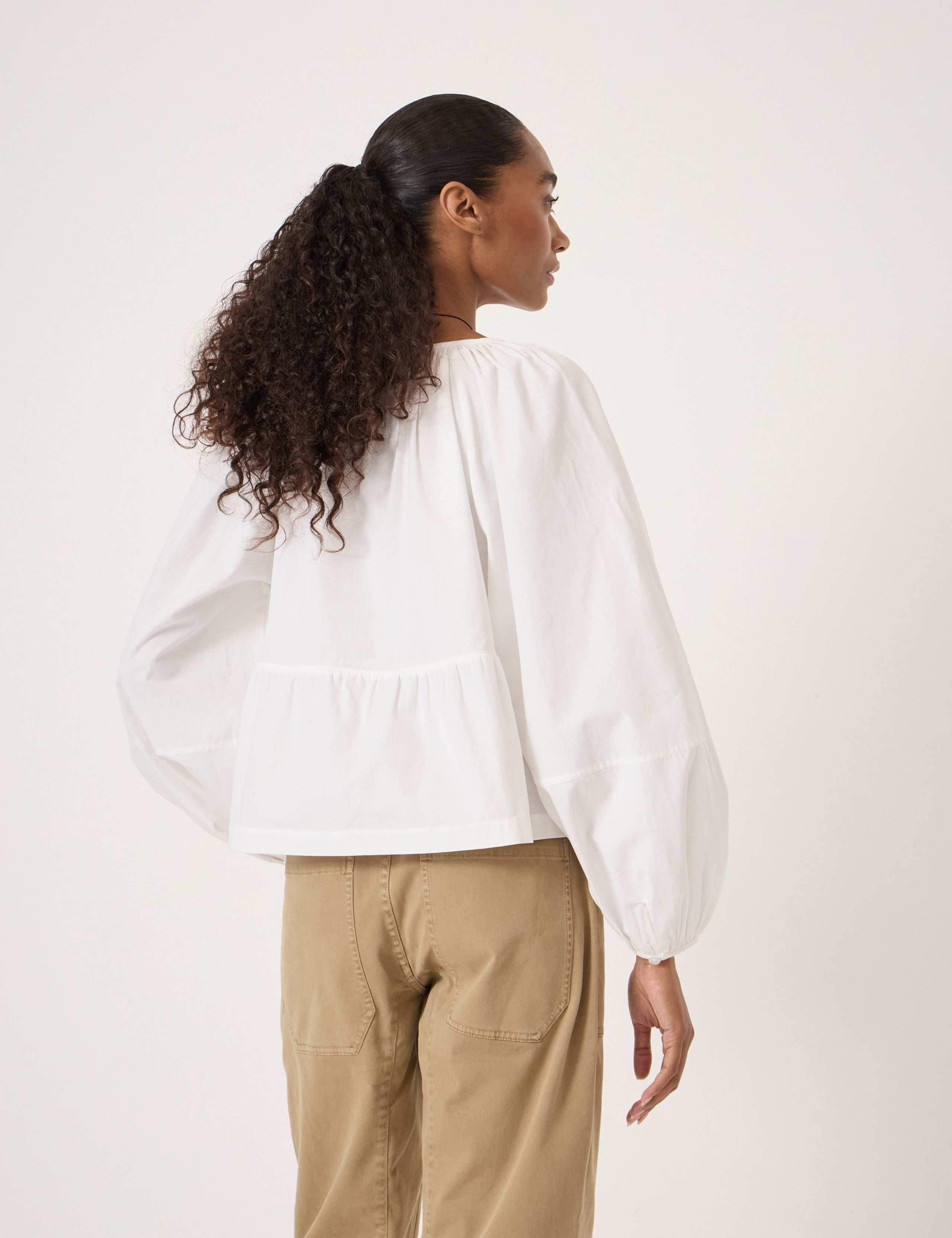 Pure Cotton Peplum Blouse 4 of 5