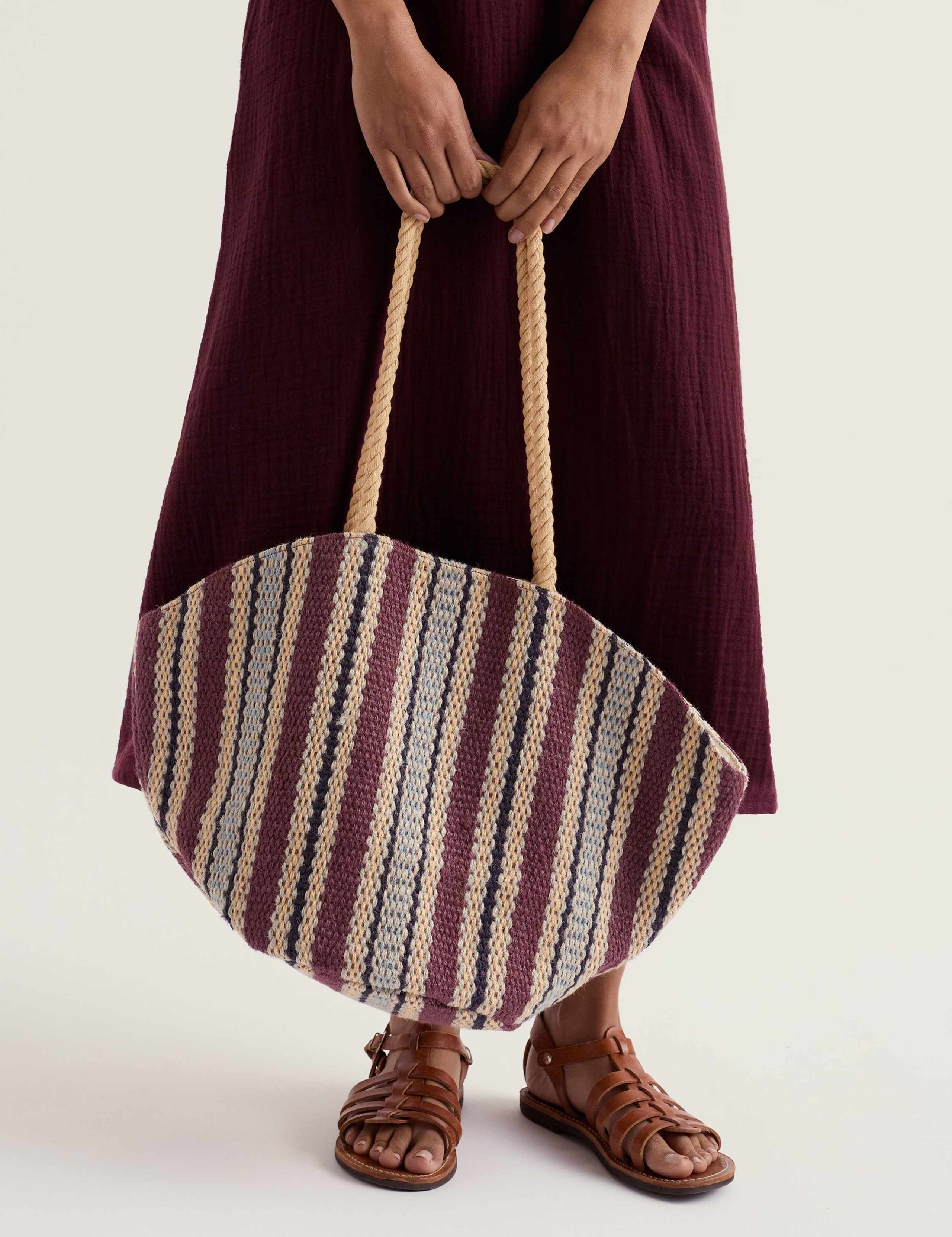 Striped Jute Bag 2 of 4