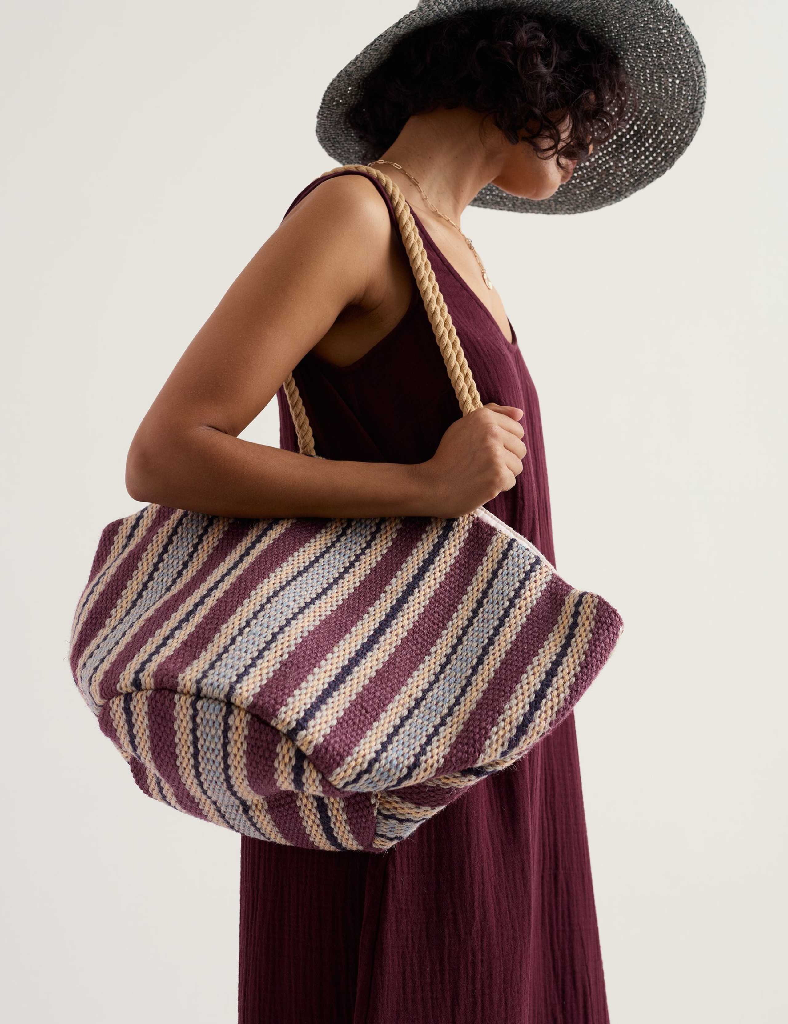 Striped Jute Bag 4 of 4