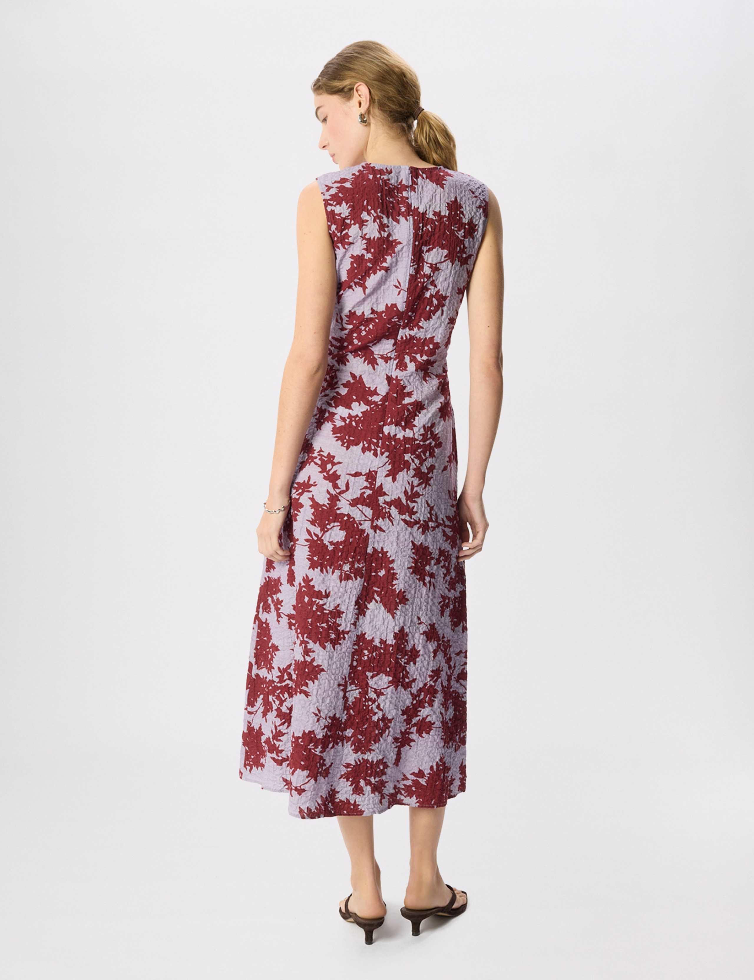 Cotton Rich Floral V-Neck Midi Column Dress 5 of 5