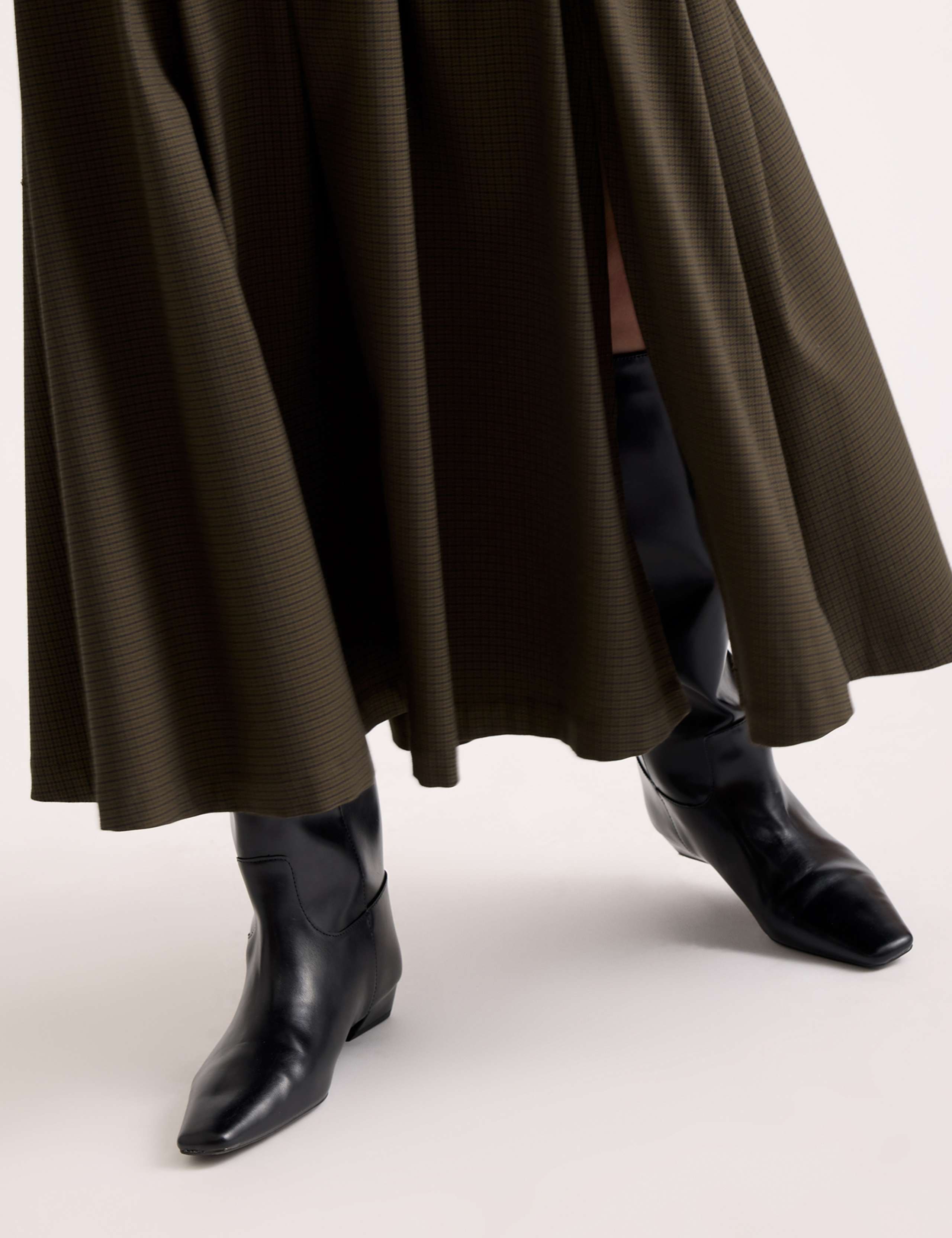 Checked Belted Midi Skirt 6 of 6