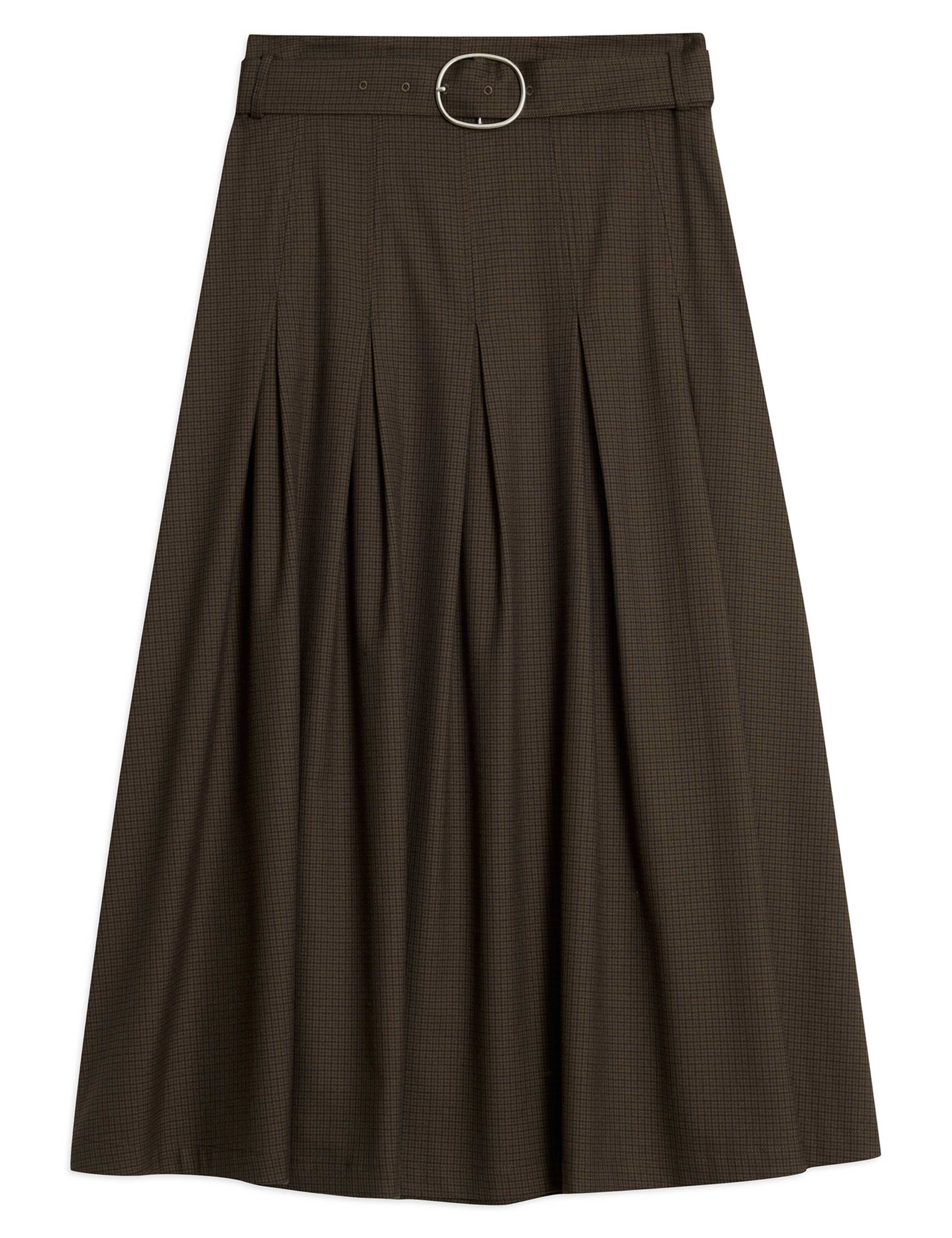 Checked Belted Midi Skirt 2 of 6