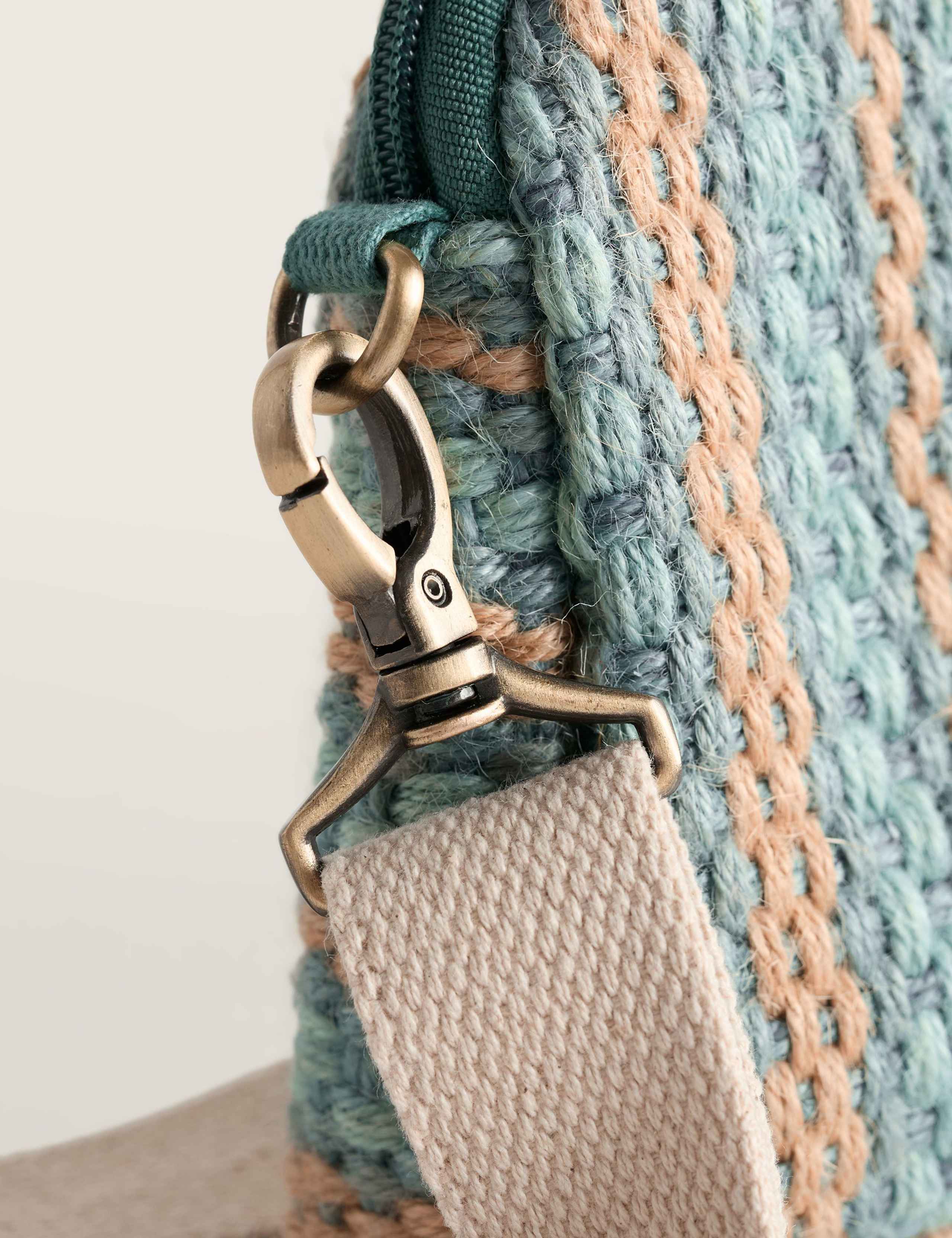 Jute Striped Cross Body Bag 5 of 6