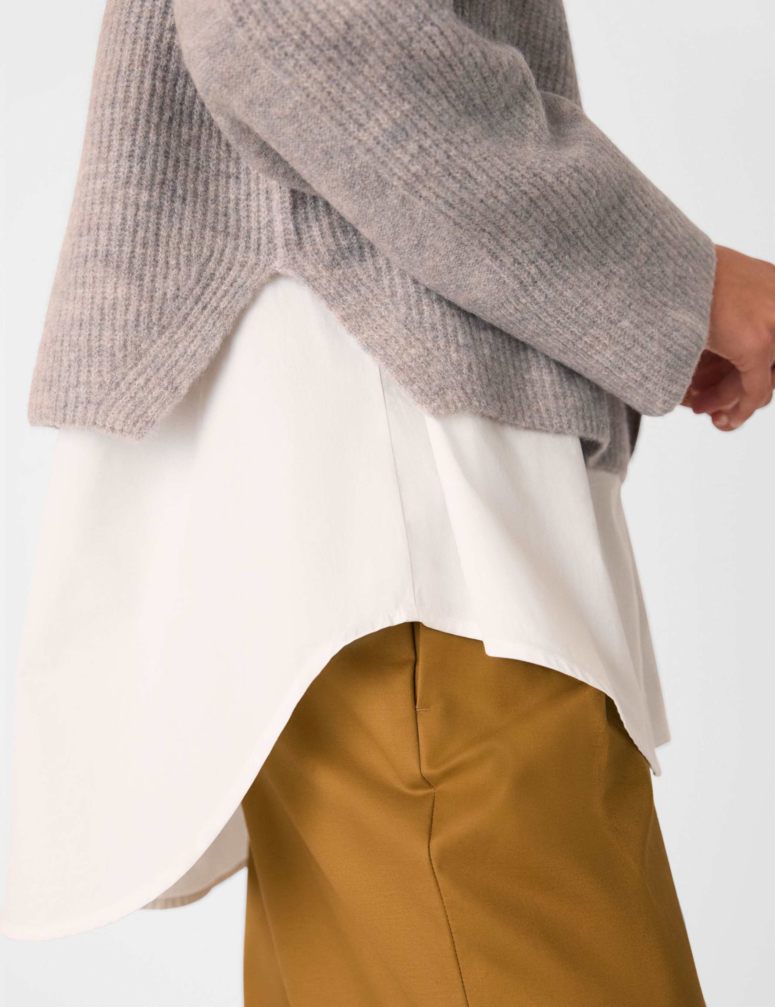 Wool Blend Crew Neck Textured Jumper 4 of 4