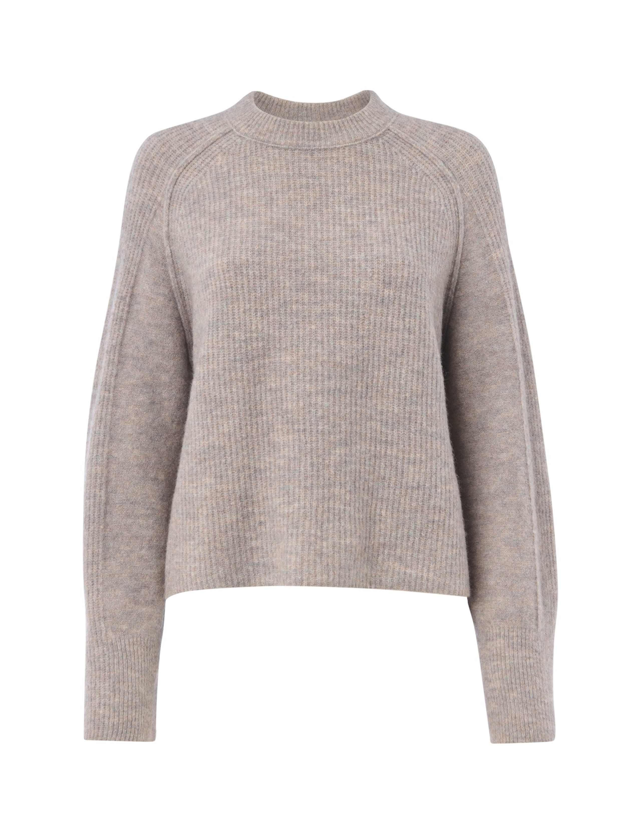 Wool Blend Crew Neck Textured Jumper 2 of 4