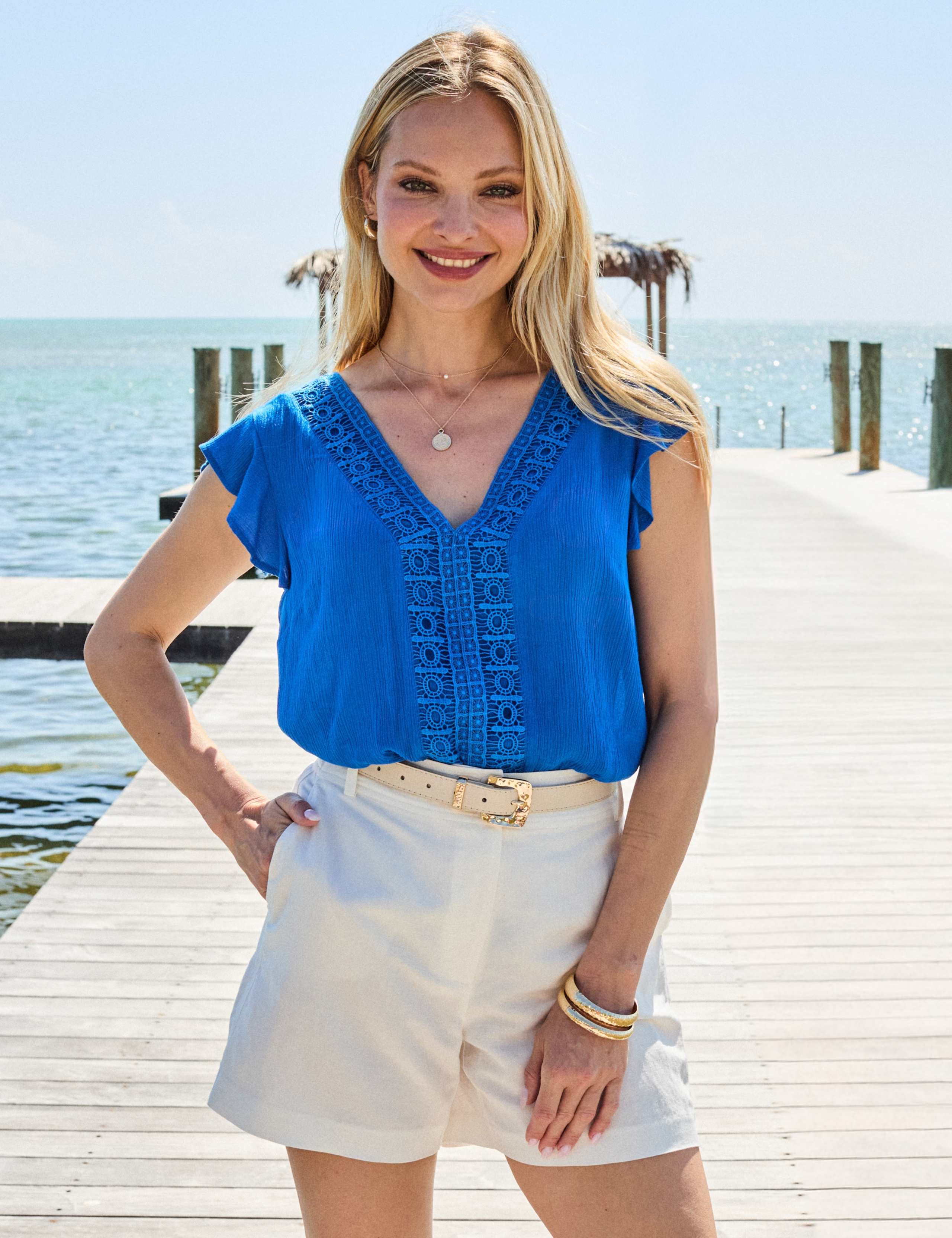 Linen Rich High Waisted Shorts 5 of 8