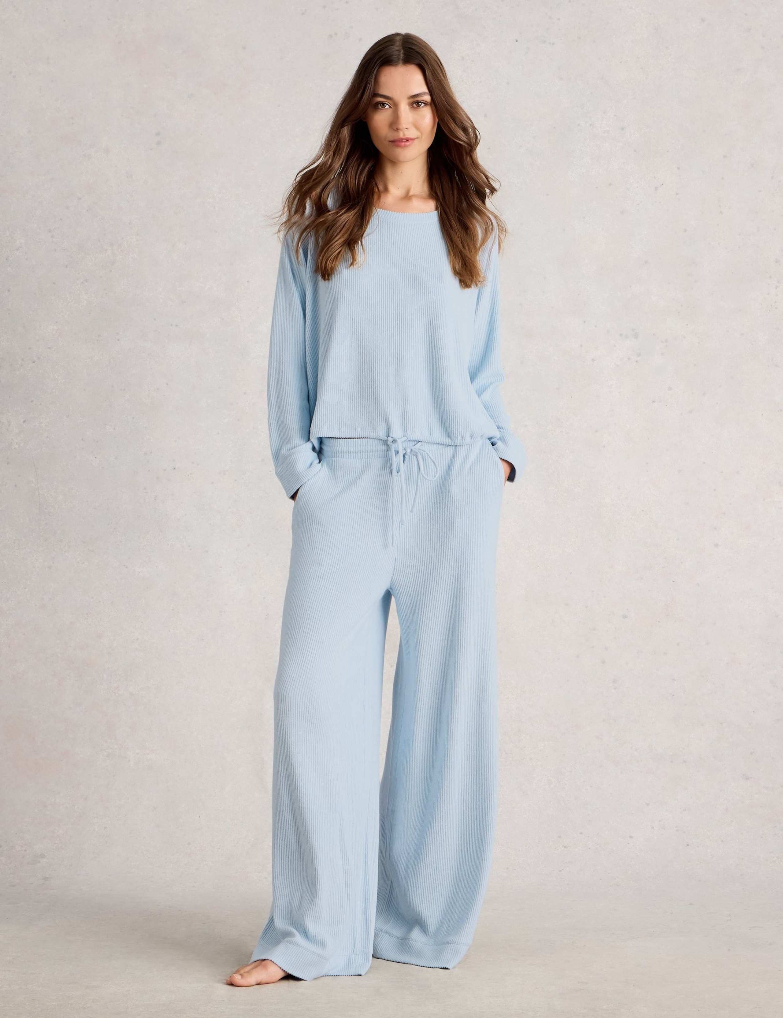 Jersey Ribbed Pyjama Bottoms 1 of 6