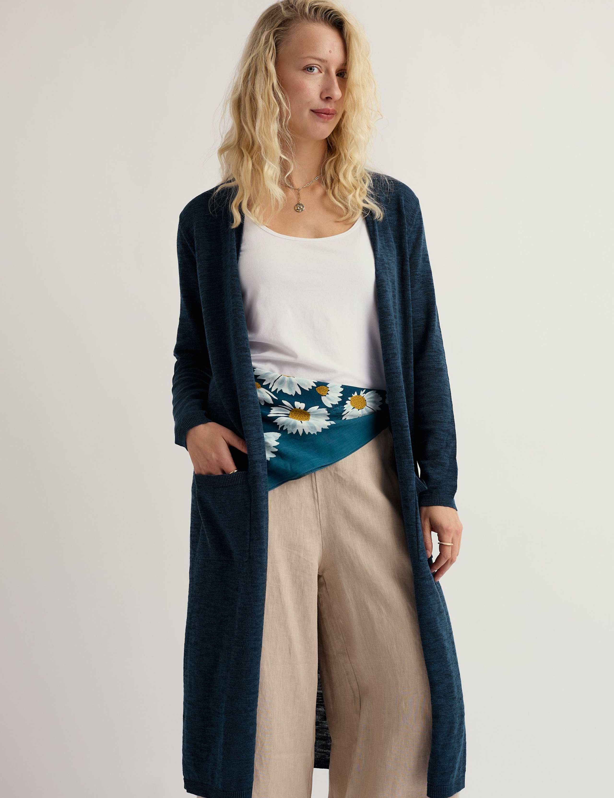 Cotton Rich Relaxed Longline Cardigan 3 of 5