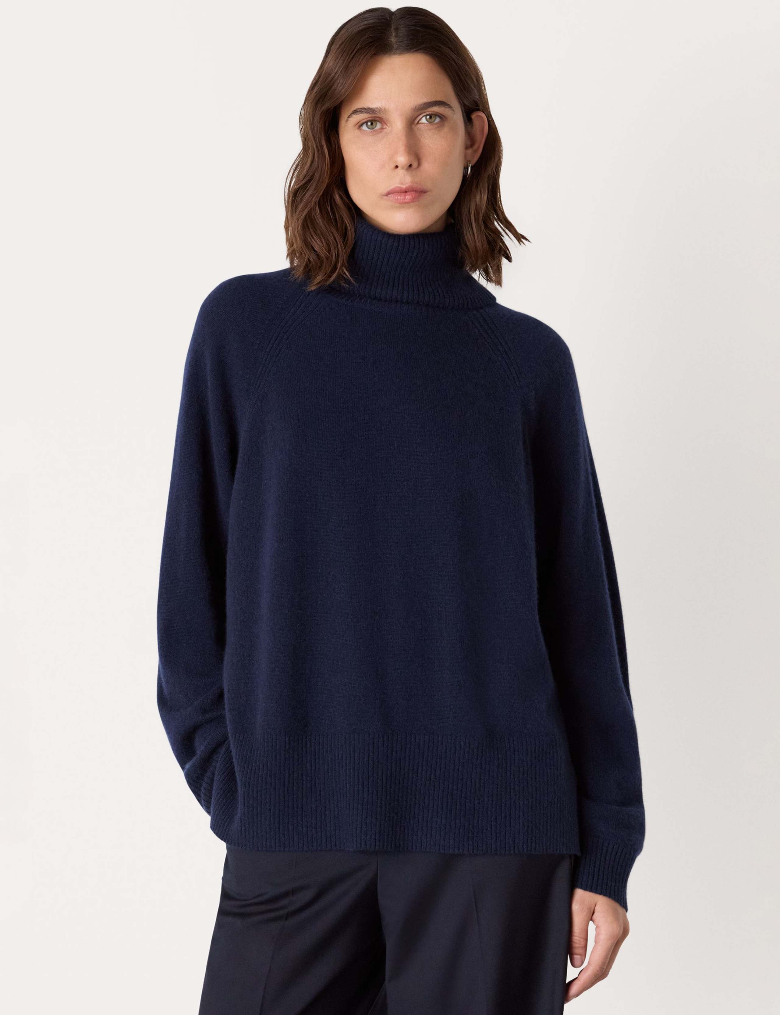 Pure Cashmere Roll Neck Jumper 1 of 4