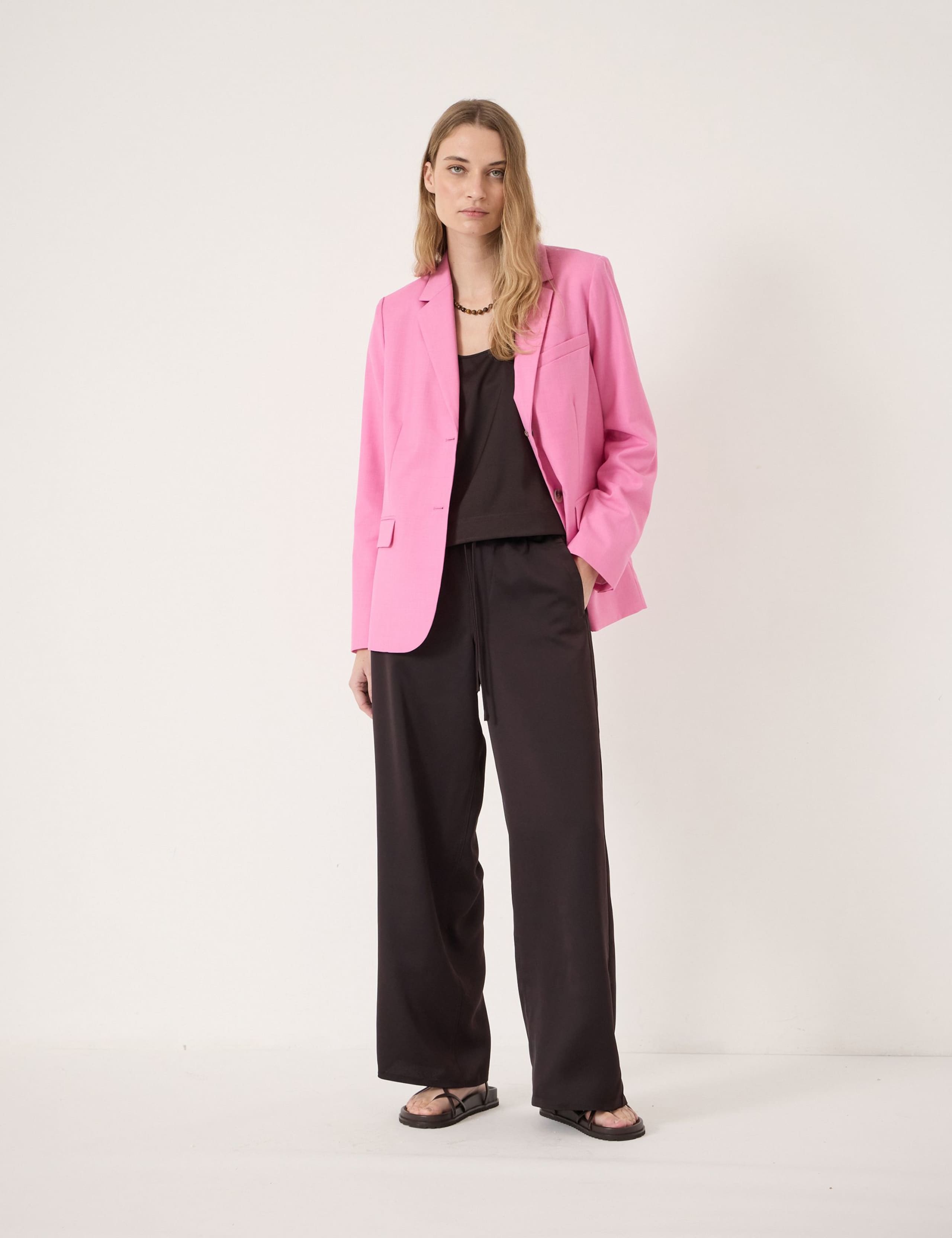Wool Blend Relaxed Blazer 3 of 6