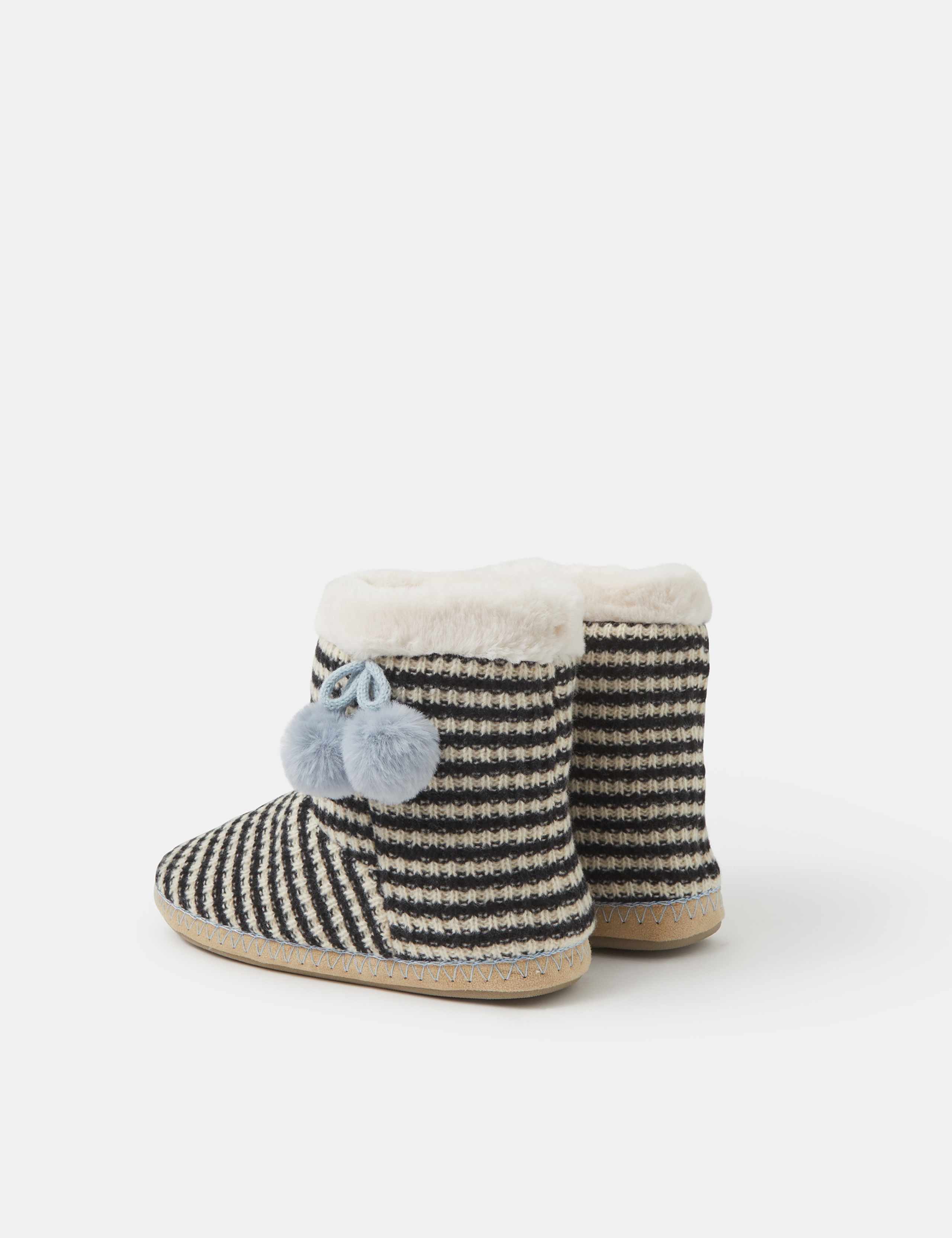 Striped Knitted Slipper Boots 3 of 3