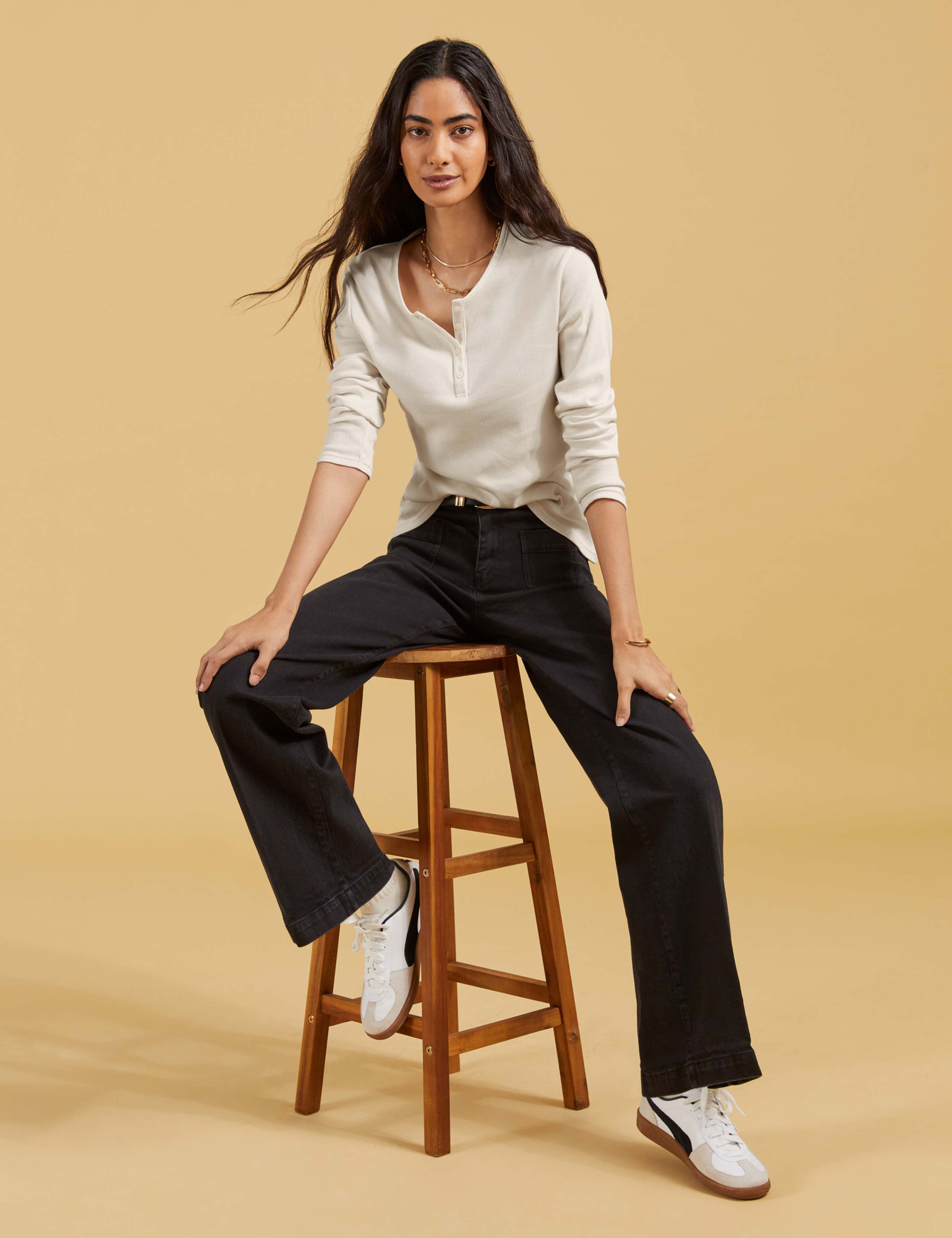 Pure Cotton Henley Top 2 of 3