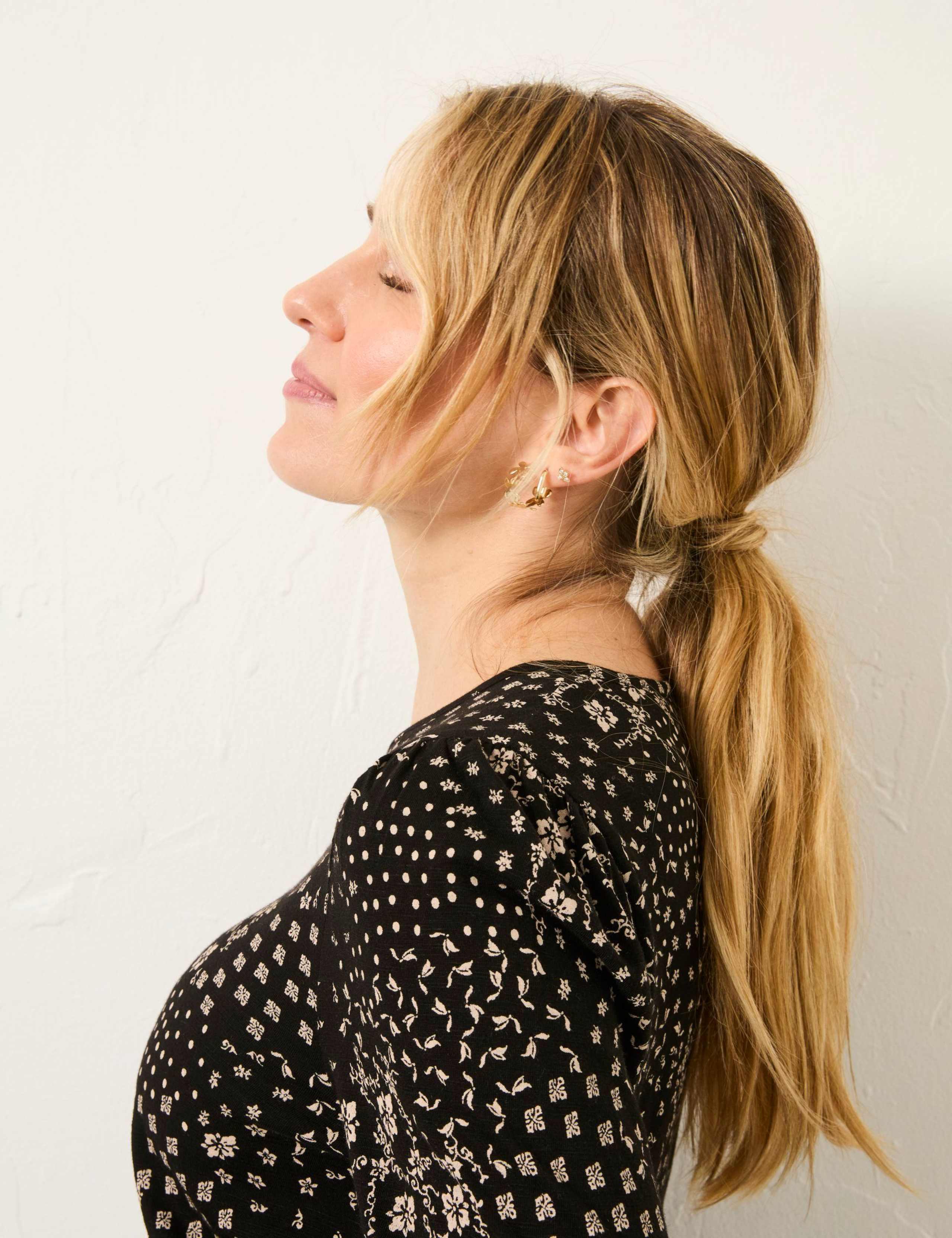 Modal Blend Printed Round Neck Top 4 of 6