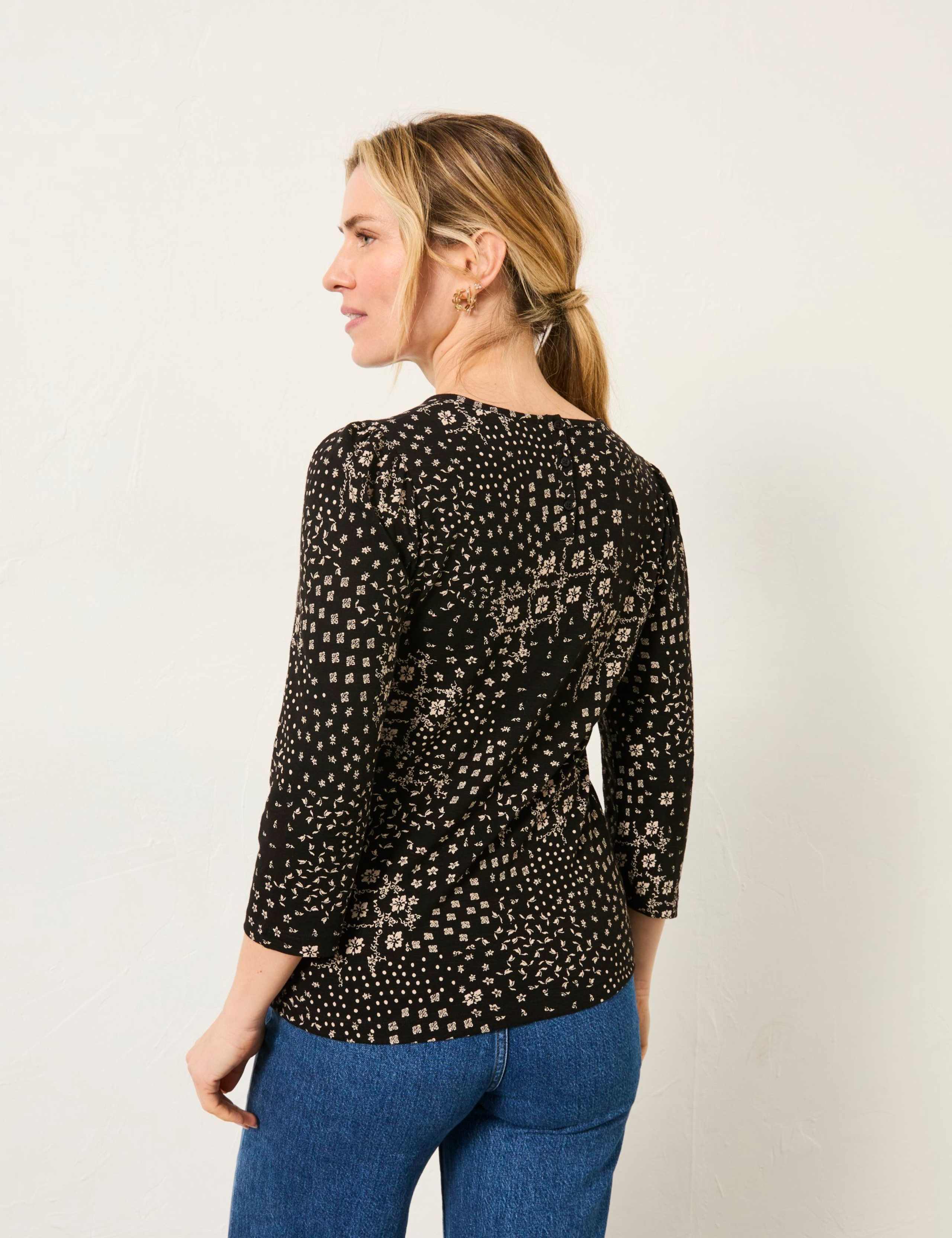Modal Blend Printed Round Neck Top 6 of 6