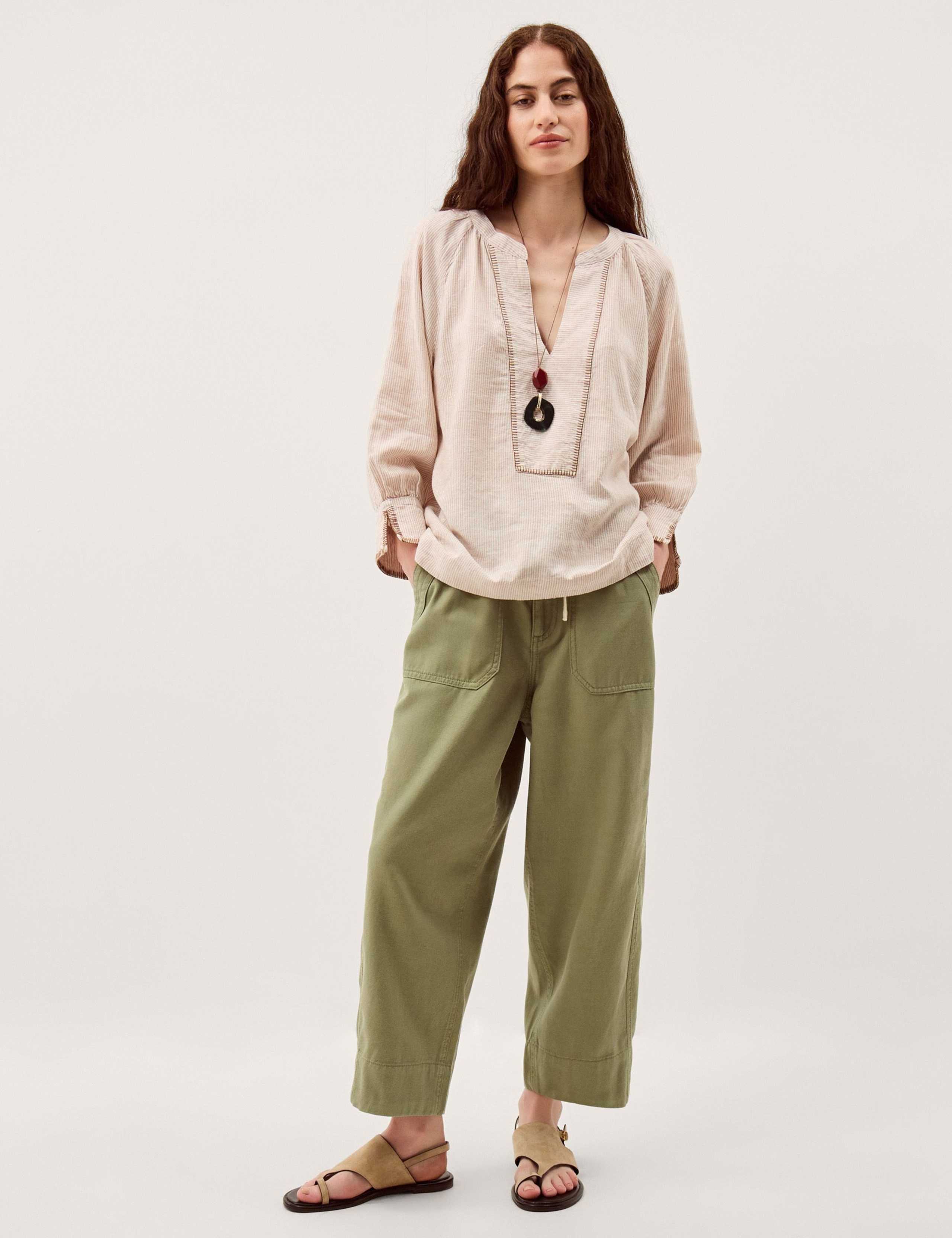 Linen Rich Striped Top 2 of 5