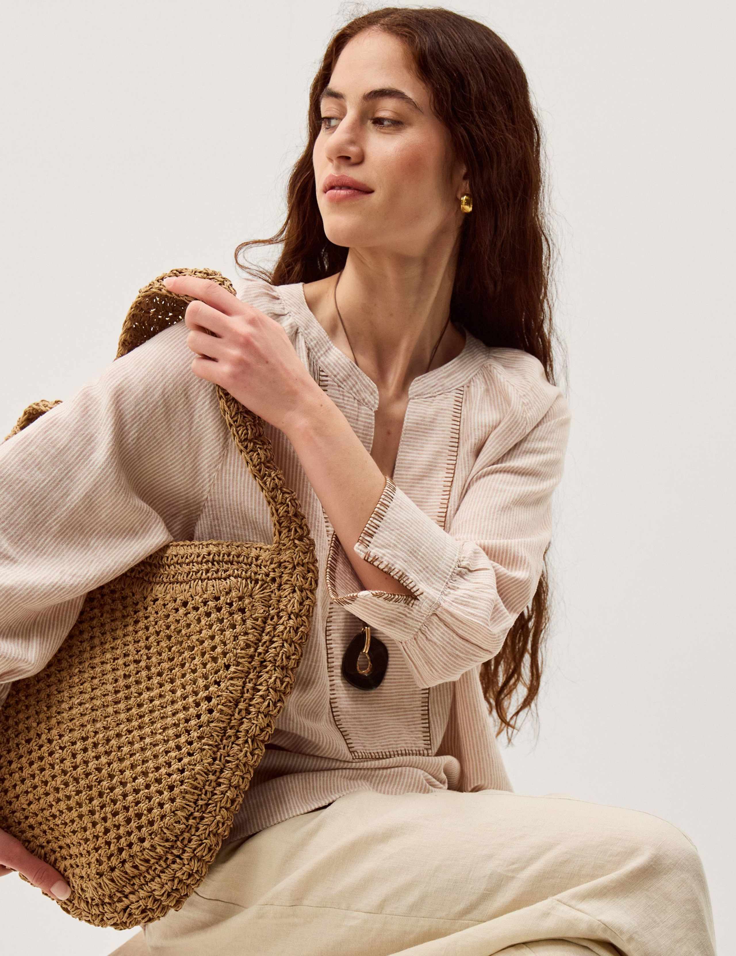 Linen Rich Striped Top 3 of 5